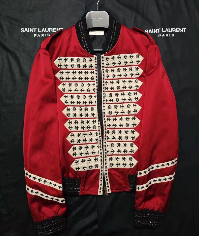 Yves Saint Laurent Yves Saint Laurent YSL Red Court Jacket with Embroidery an Size US L / EU 52-54 / 3 - 1 Thumbnail