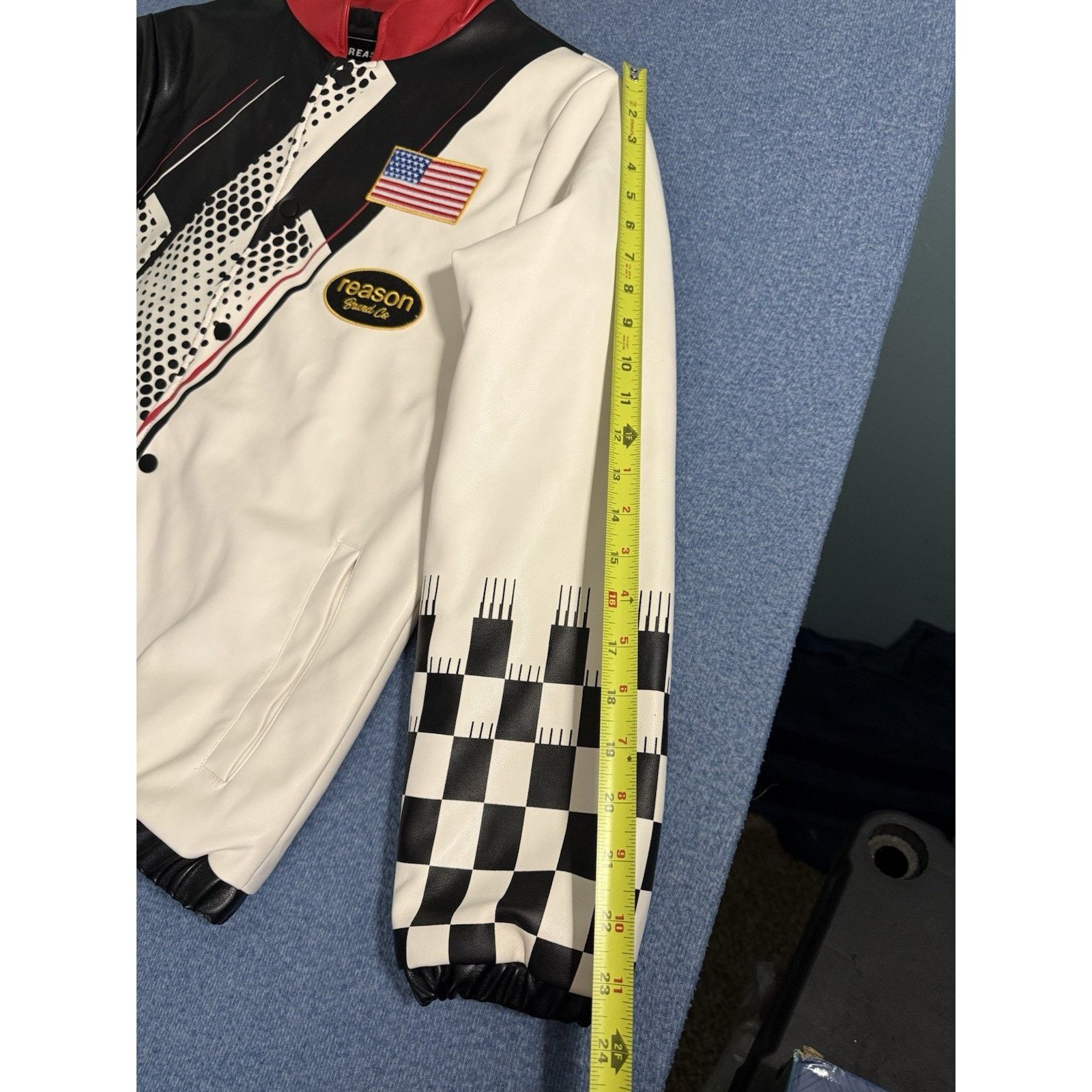 Reason Reason Men's Pit Crew Racing Jacket - Black/Red Sz Small Size US S / EU 44-46 / 1 - 4 Thumbnail