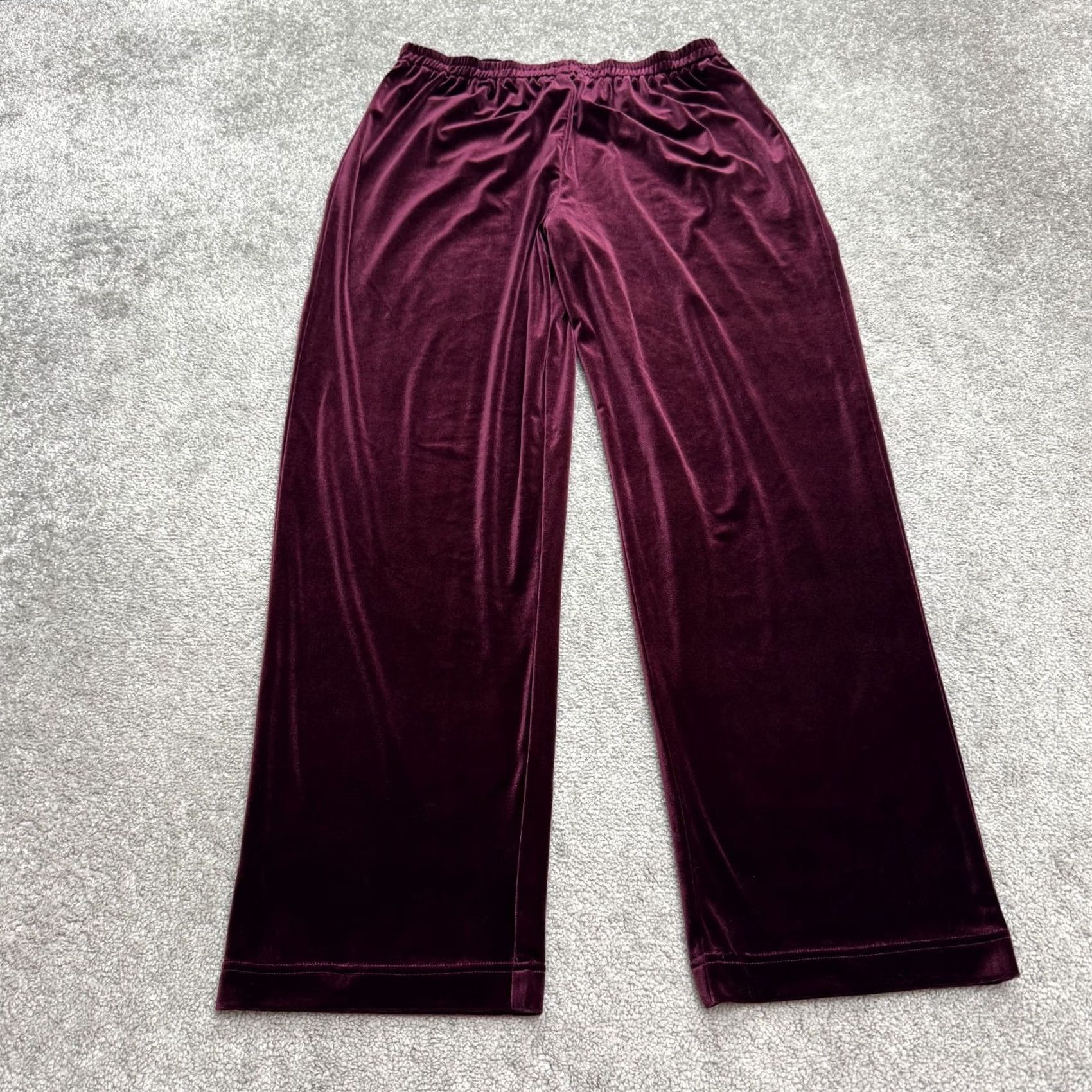 Coldwater Creek Coldwater Creek Velvet Lounge Pants Womens XL Burgundy Red Soft Casual Pants Size 40" / US 18 - 2 Thumbnail