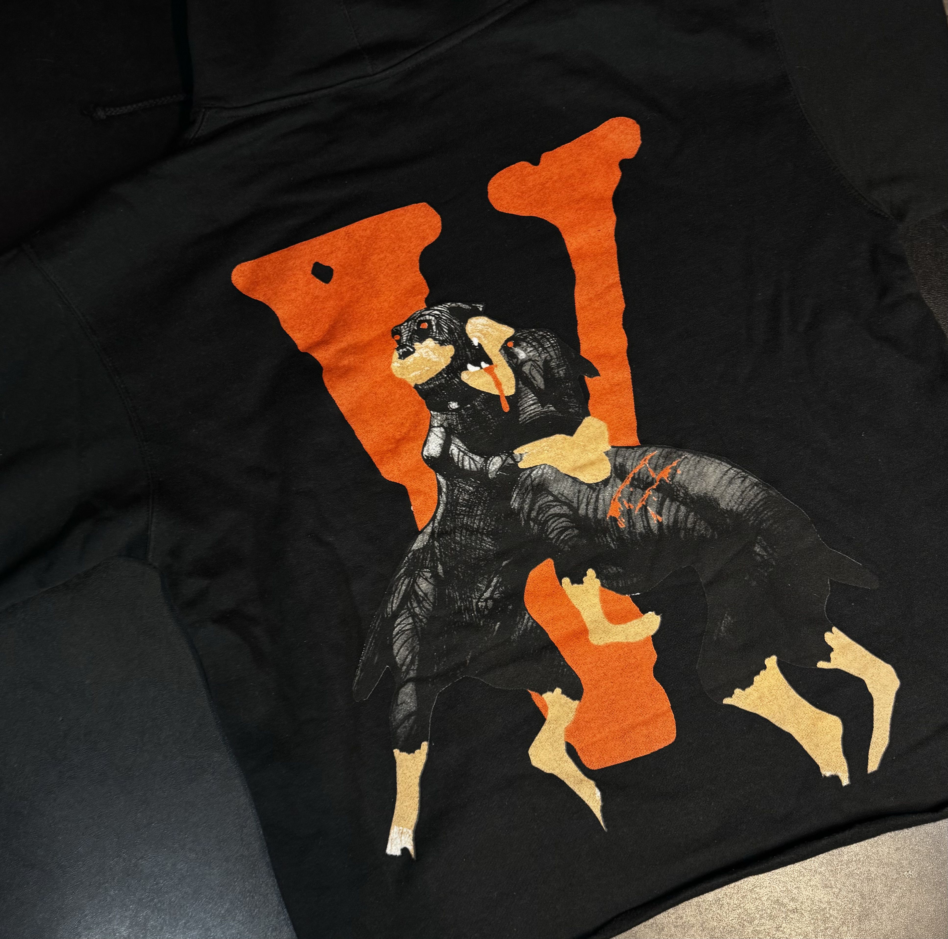 image of City Morgue x Vlone Dogs Hoodie Black, Men's (Size XL)