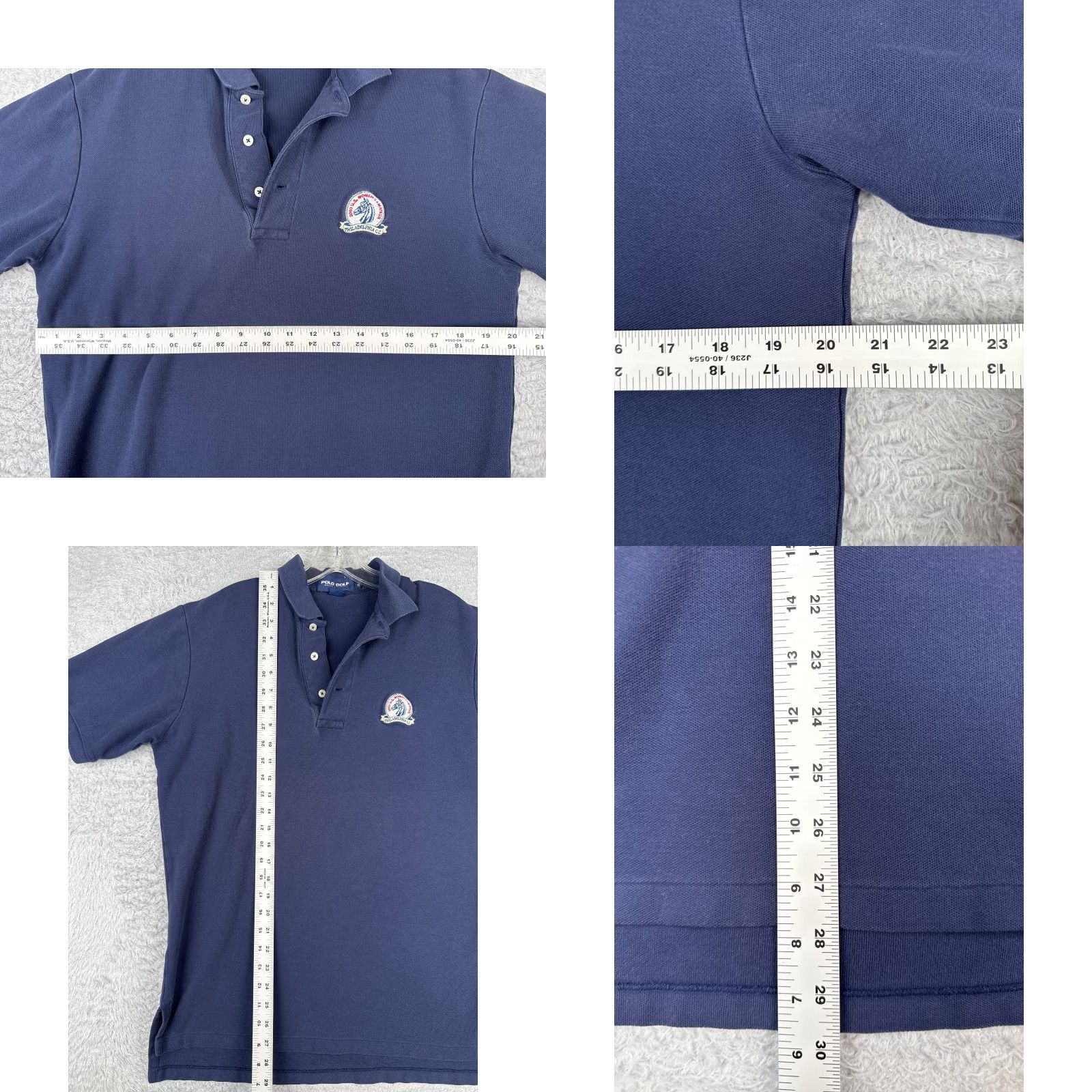 Ralph Lauren VINTAGE Ralph Lauren Polo Shirt Men Medium Blue Slim Fit Golf 2003 Sports Mens Size M / US 6-8 / IT 42-44 - 8 Thumbnail
