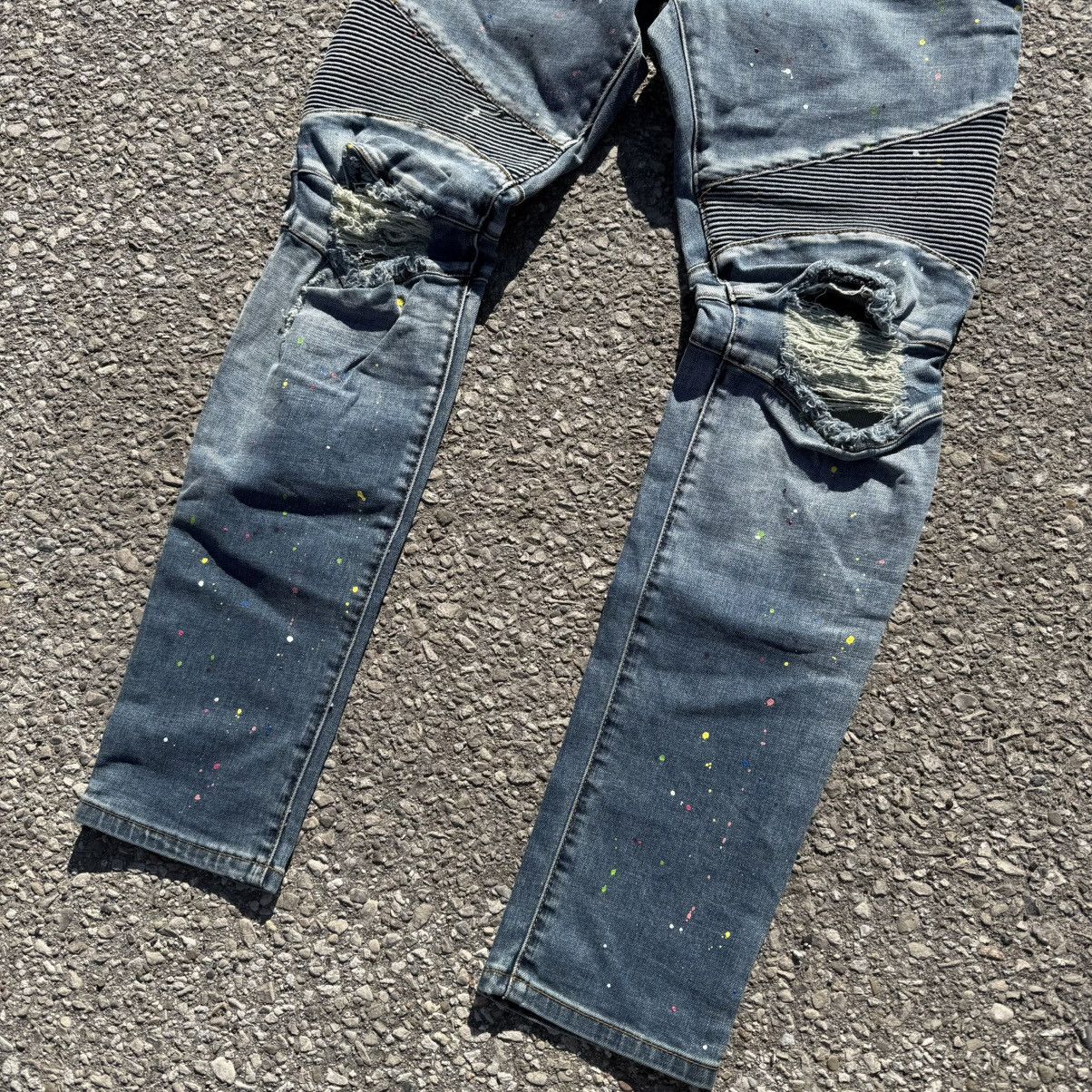 Other Get me Fly Slim Fit Painted Jeans Amiri Style Size US 32 / EU 48 - 3 Thumbnail