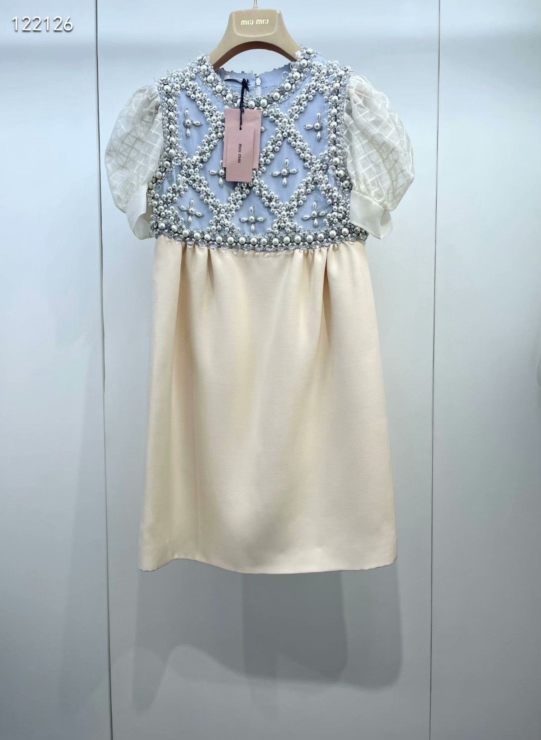 Miu Miu Miu Miu Pearl Rhinestone Patchwork Dress Size S / US 4 / IT 40 - 1 Thumbnail