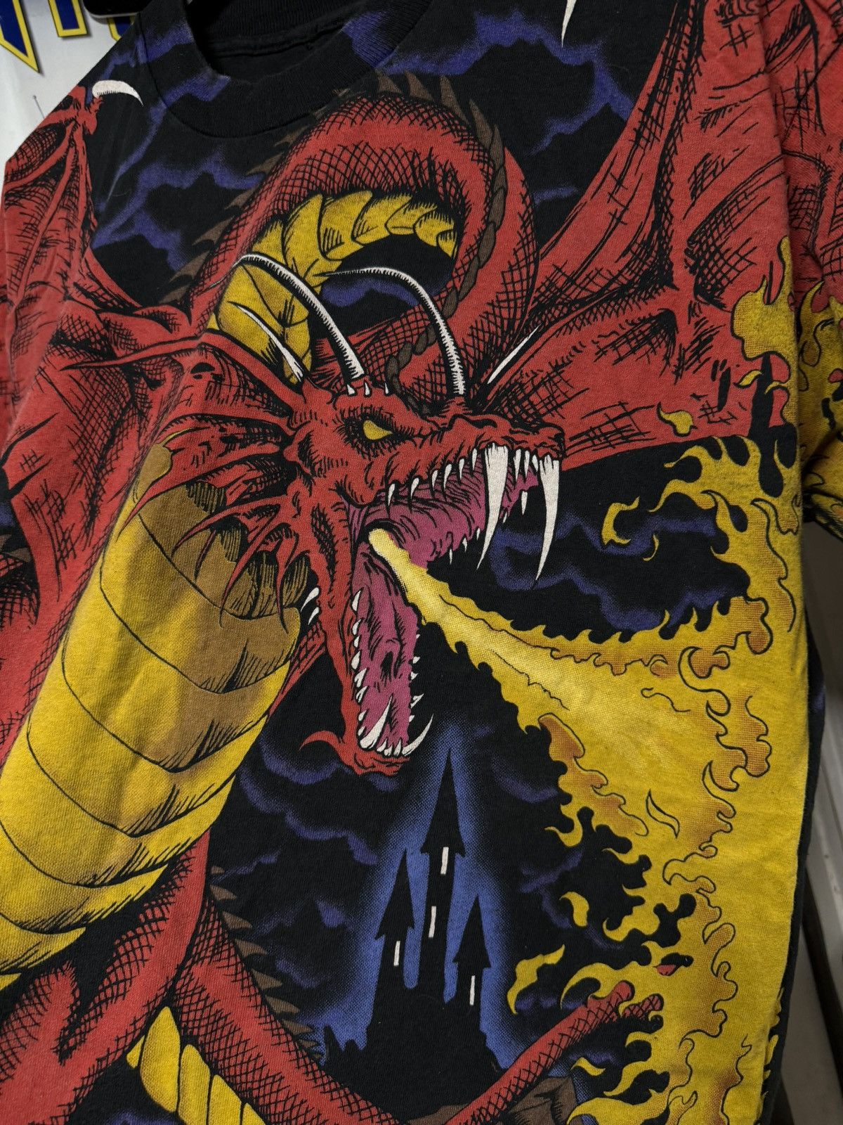 Vintage Vintage 1993 Liquid Blue Dragon AOP T-Shirt Rare XLarge Size US XL / EU 56 / 4 - 3 Thumbnail