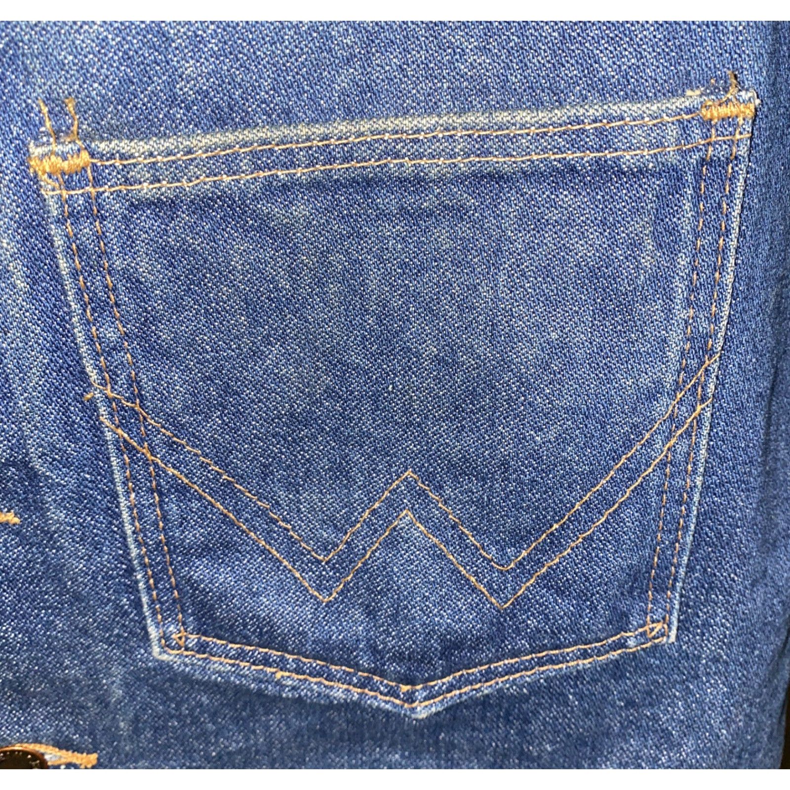 Wrangler Wrangler Men's Blue Denim Button Front Vest M Regular Casual Size US 31 - 3 Thumbnail