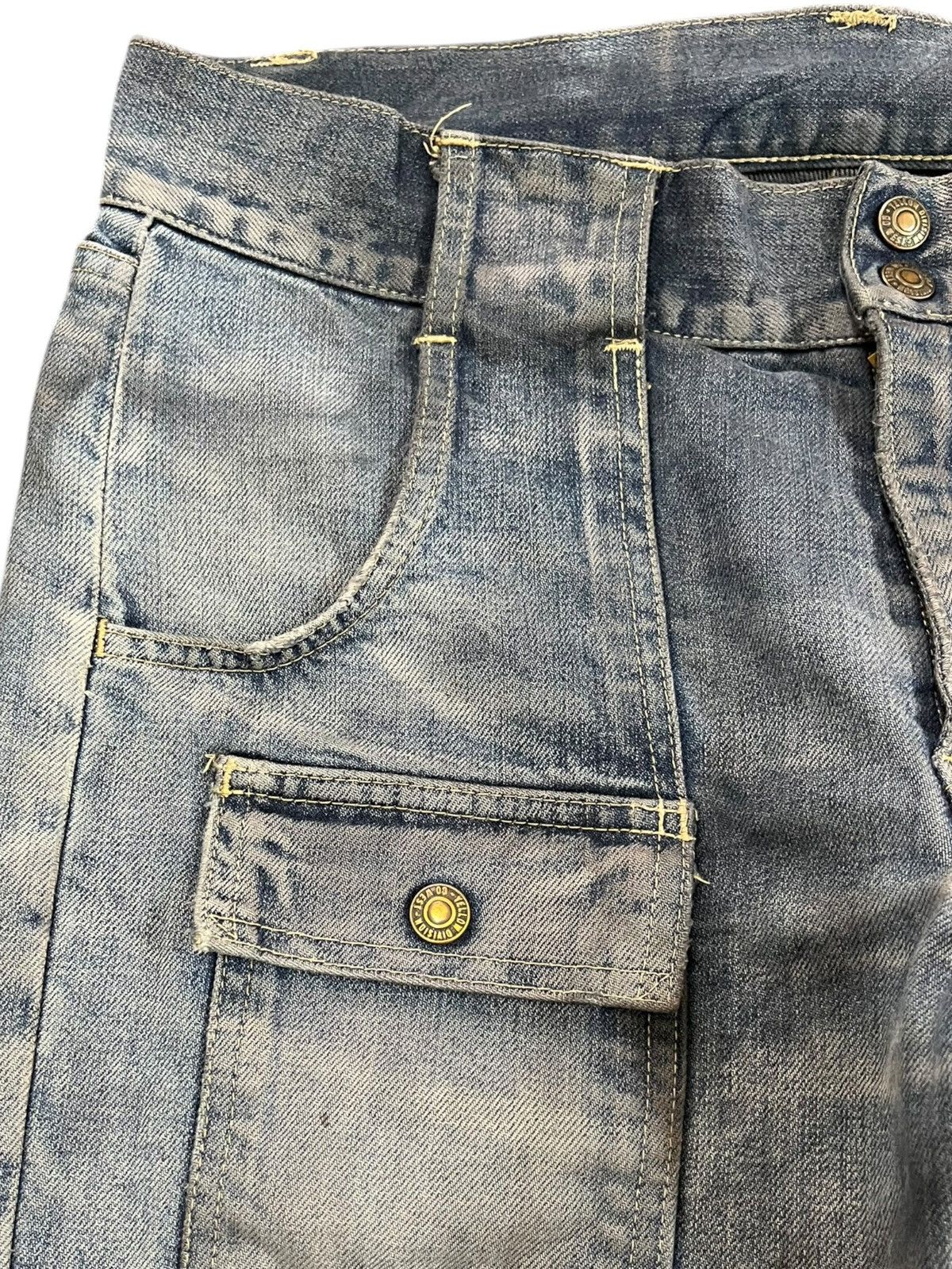 If Six Was Nine × Le Grande Bleu (L.G.B.) × Yasuyuki Ishii Vintage Go-West Military /Workers Bush Pants Denim Size US 33 - 3 Thumbnail