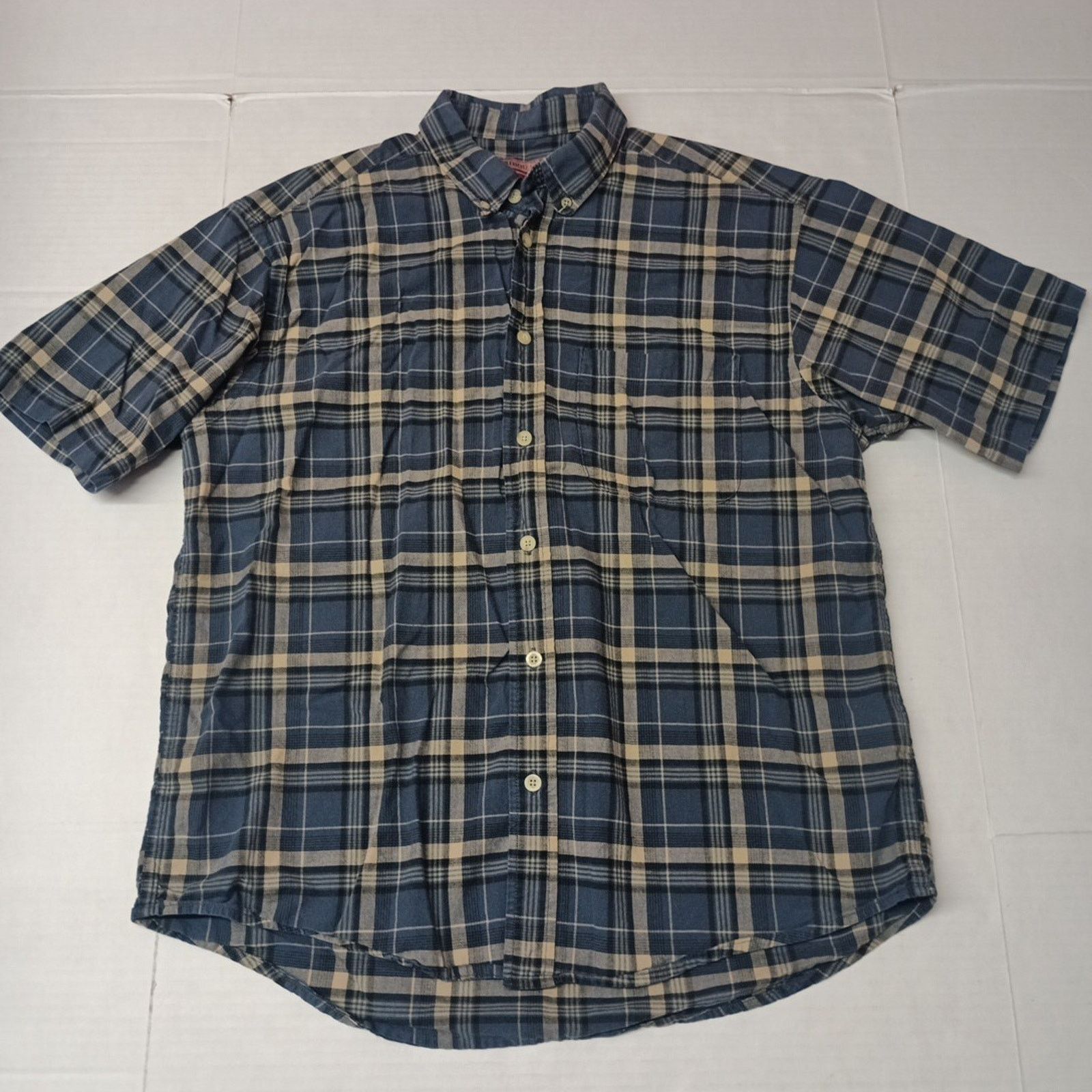 Other Caribou Creek Shirt Men's Size L Blue Beige Plaid Cotton Size US L / EU 52-54 / 3 - 1 Thumbnail