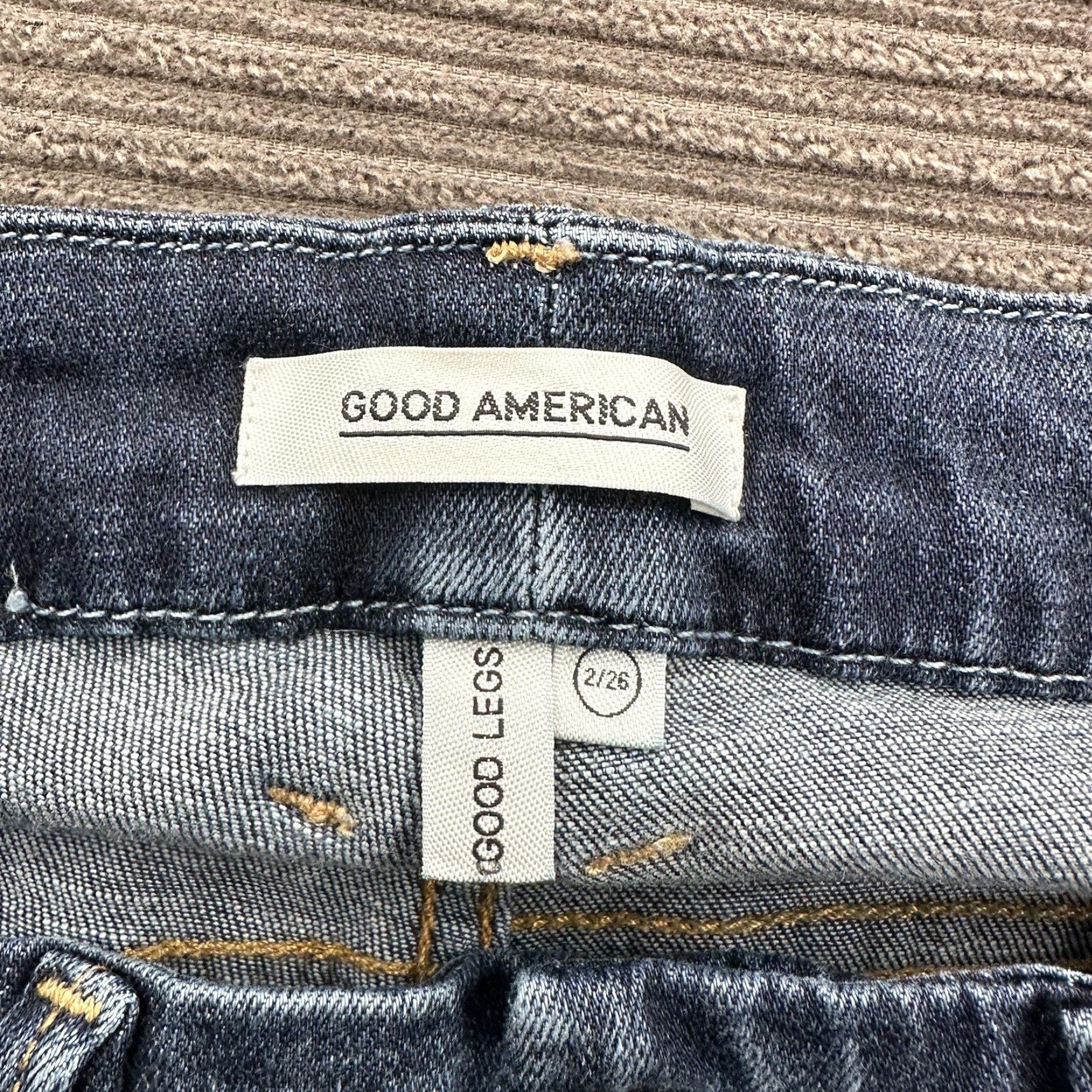 Good American Good American Jeans Women 26/29 Blue Cotton Mid Rise Slim Skinny 90s City College Vintage No Size 26" / US 2 / IT 38 - 3 Thumbnail