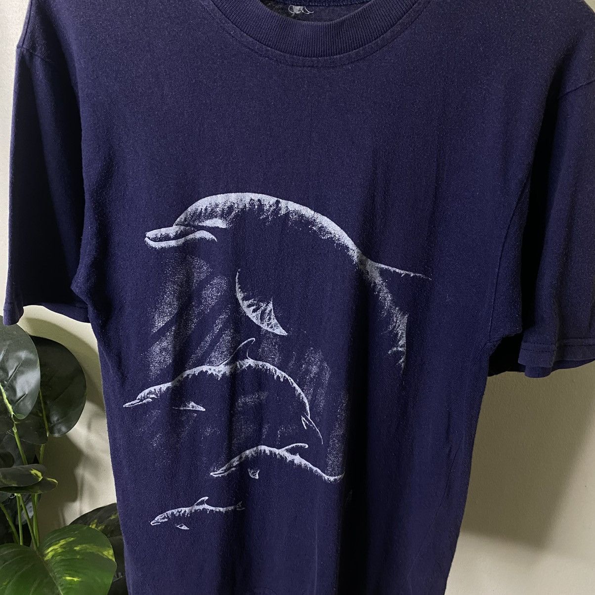 Vintage Vintage 90s Dolphin Marine Habitat Tee Size US S / EU 44-46 / 1 - 2 Thumbnail