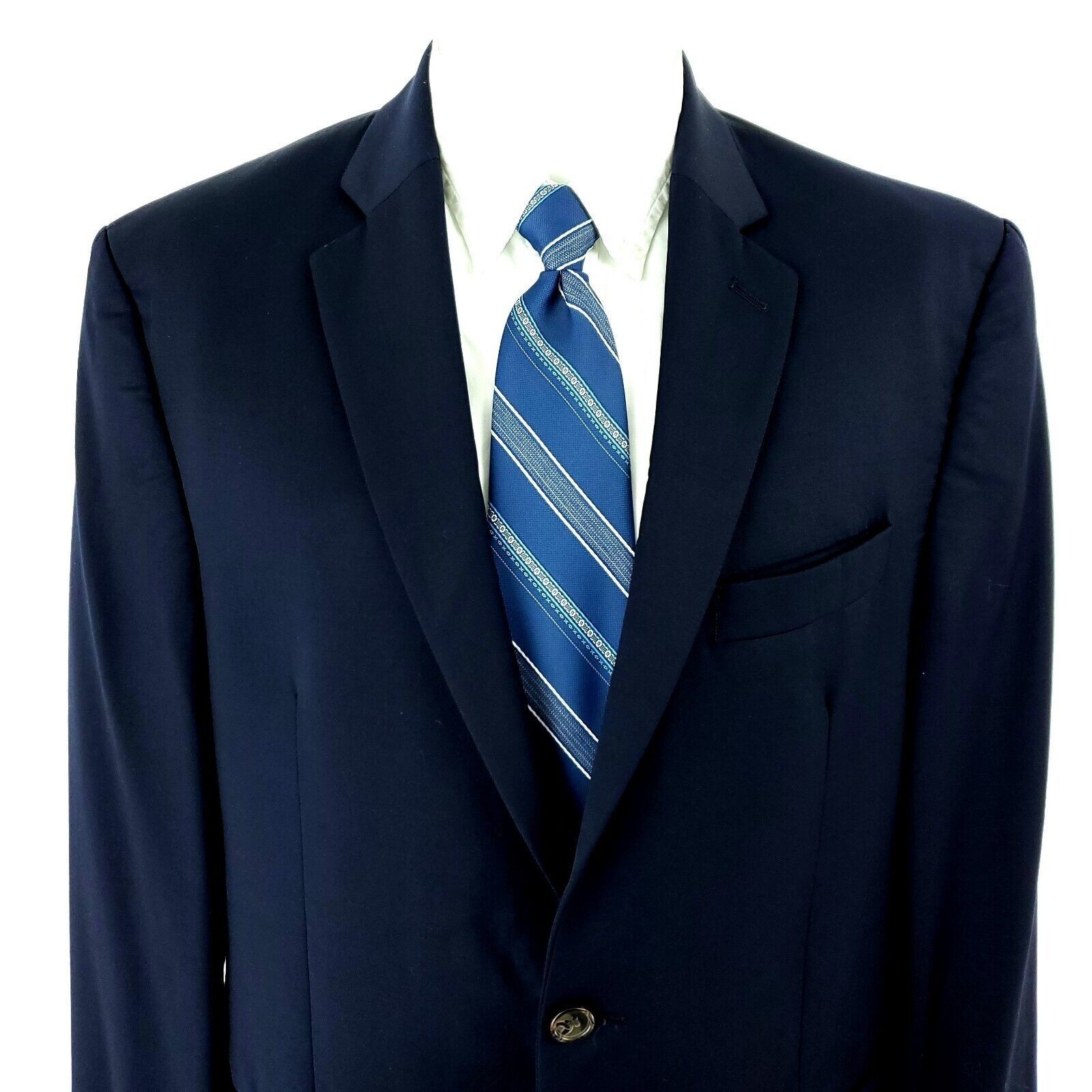 Lauren Ralph Lauren Lauren Ralph Lauren Wool 2 Button Blazer 40R Solid Blue Size 40R - 1 Thumbnail