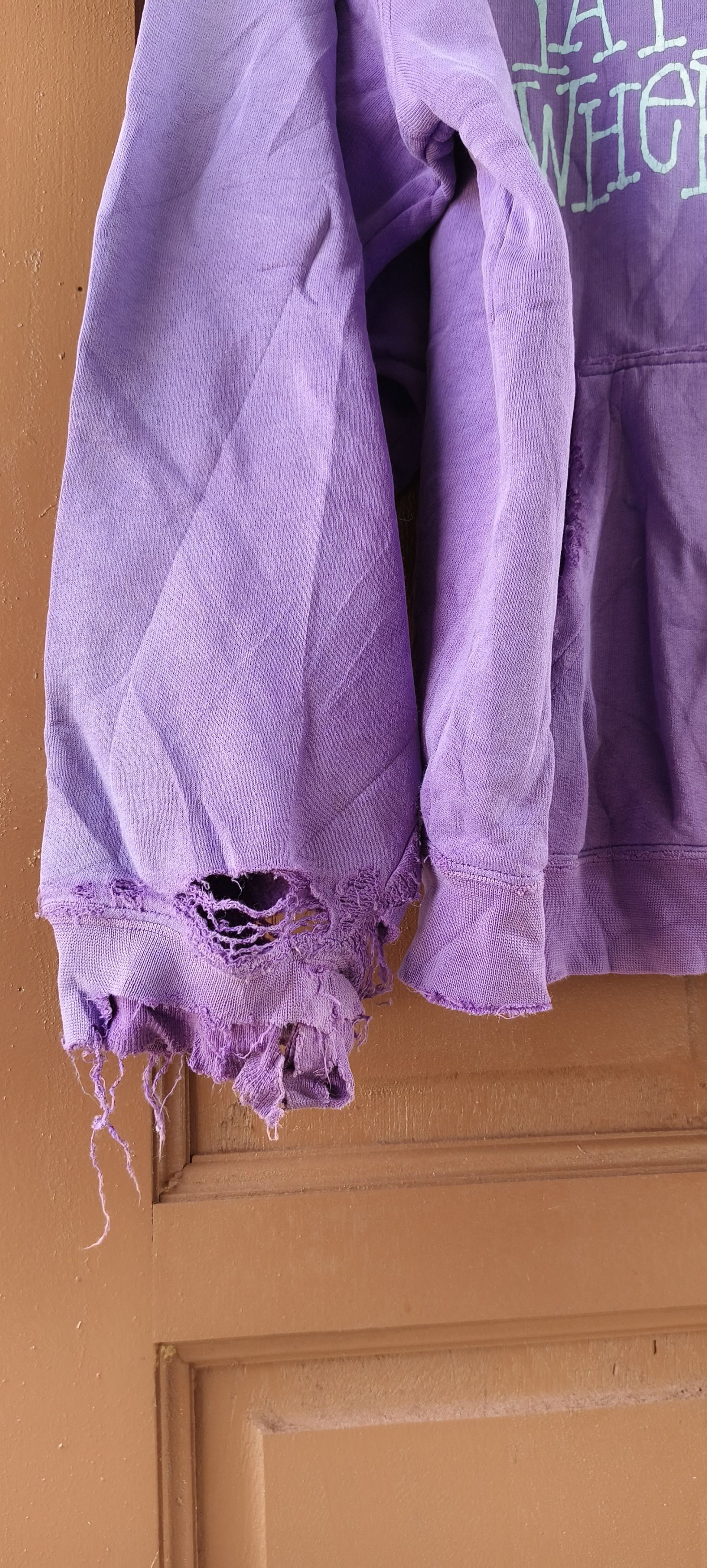 Japanese Brand × Stussy Stussy sweatshirt hodie very Distressed but rare Size US L / EU 52-54 / 3 - 4 Thumbnail
