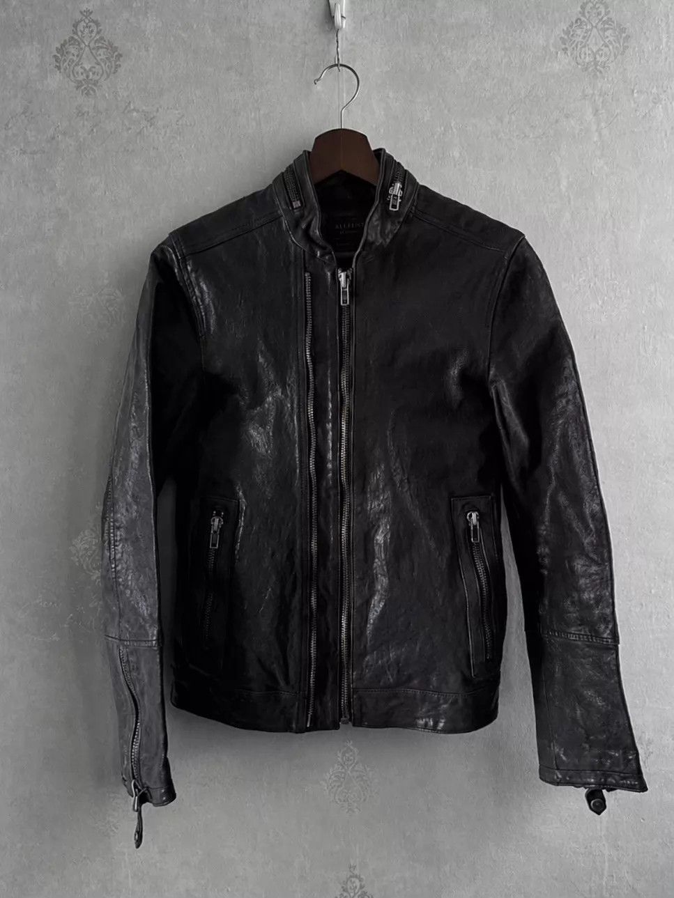 Allsaints All Saints 00s Multi-Zip Goatskin Slim Fit Leather Jacket S Size S / US 4 / IT 40 - 2 Thumbnail