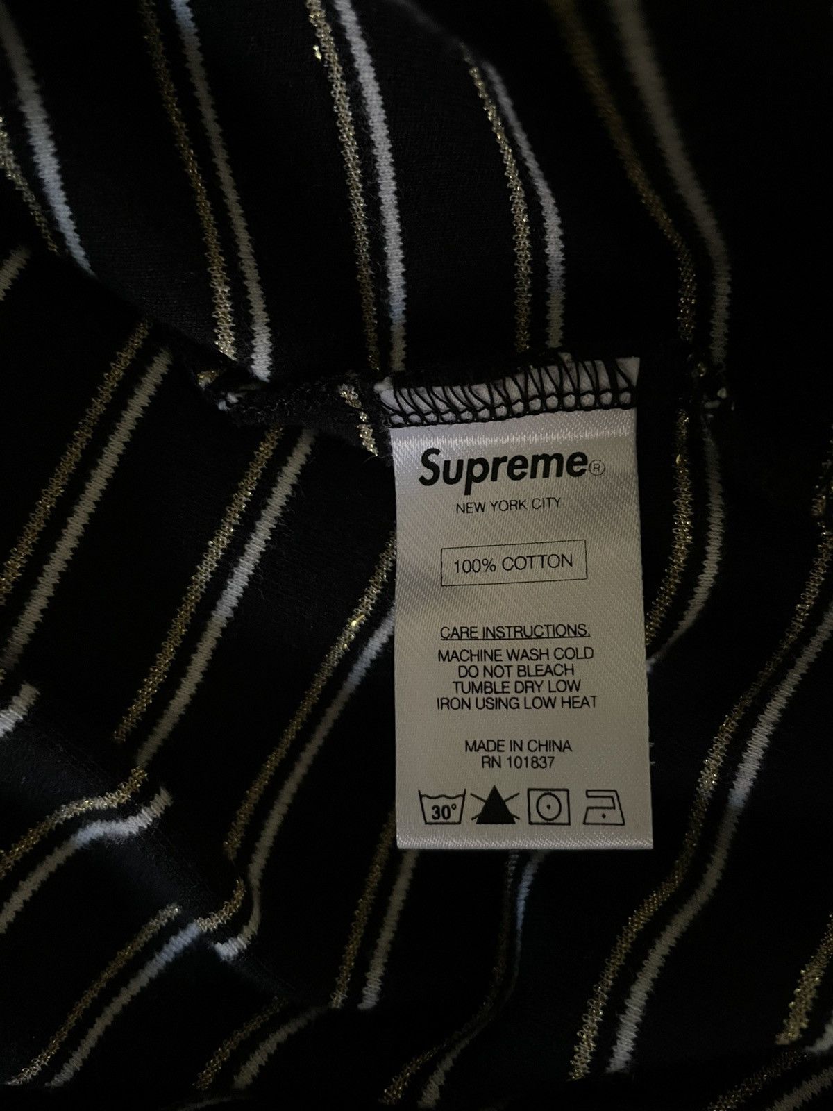 Supreme RARE 2016 Supreme Goldstripe Turtleneck Size US M / EU 48-50 / 2 - 7 Thumbnail