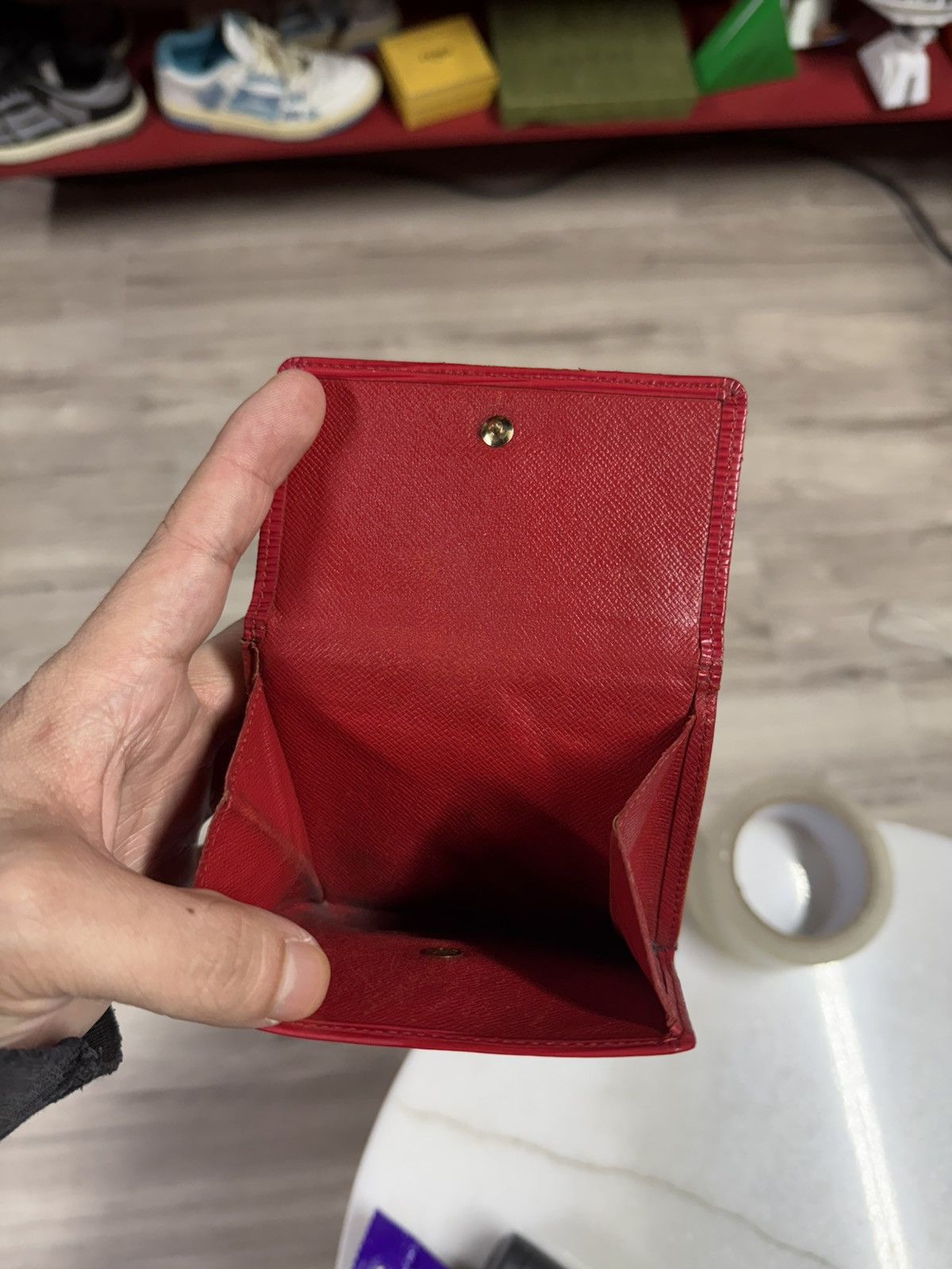 Louis Vuitton Red Epi Leather Wallet Preowned