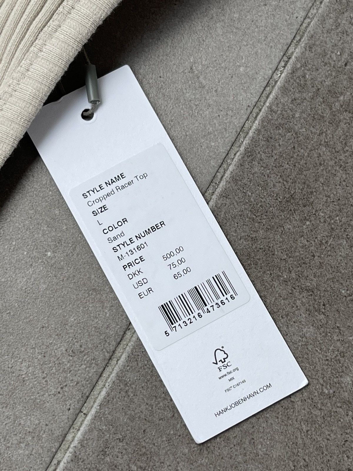 Han Kjobenhavn !DS! SS23 Han Kjobenhavn Cropped Racer Beige Top Size L / US 10 / IT 46 - 16 Thumbnail