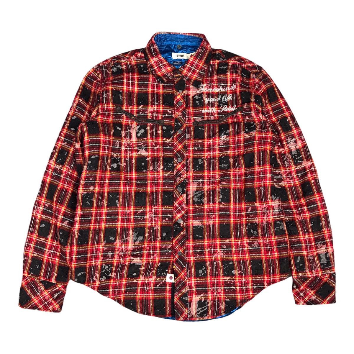 If Six Was Nine × Japanese Brand × SABIT SABIT JAPAN FLANNEL DESIGN SNAP BUTTON JACKET Size US L / EU 52-54 / 3 - 1 Thumbnail