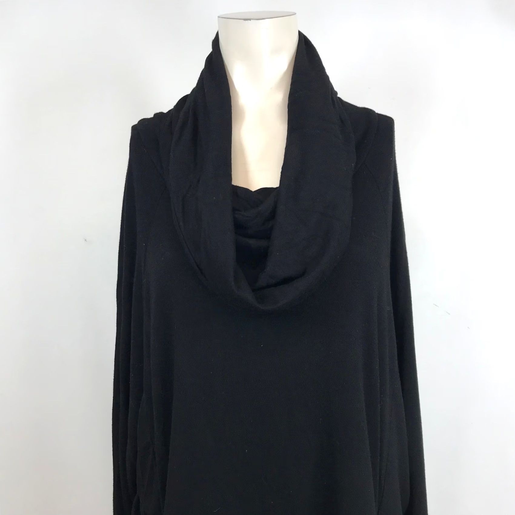 Vintage good hYOUman Black Cowl Neck Tunic Top Long Sleeve Relaxed Fit Womens XL Size XL / US 12-14 / IT 48-50 - 2 Thumbnail