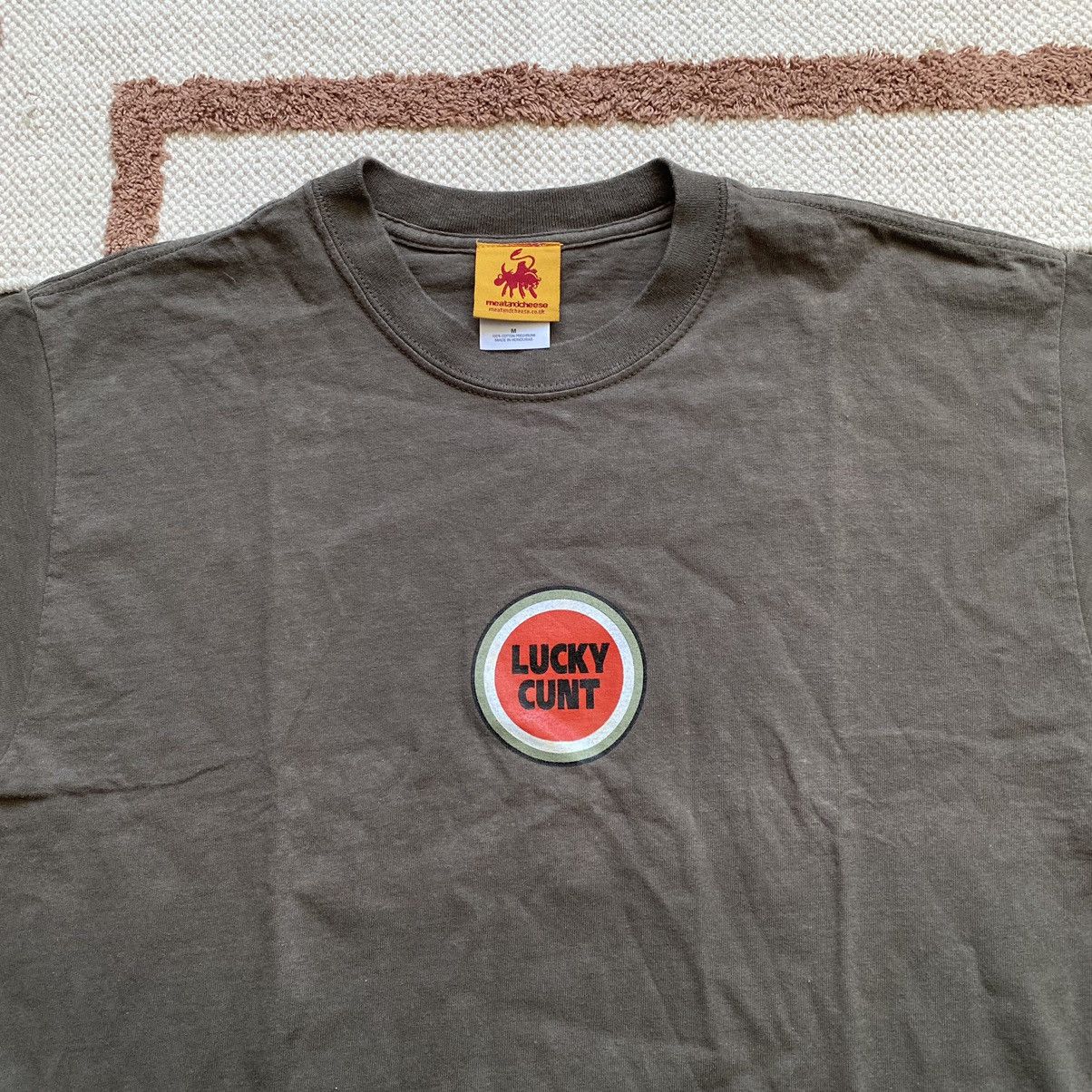 Santa Cruz Skateboards × Vintage VINTAGE MEETANDCHEESE LUCKY CUNT HUMOR PRINT T SHIRT Size US M / EU 48-50 / 2 - 2 Thumbnail