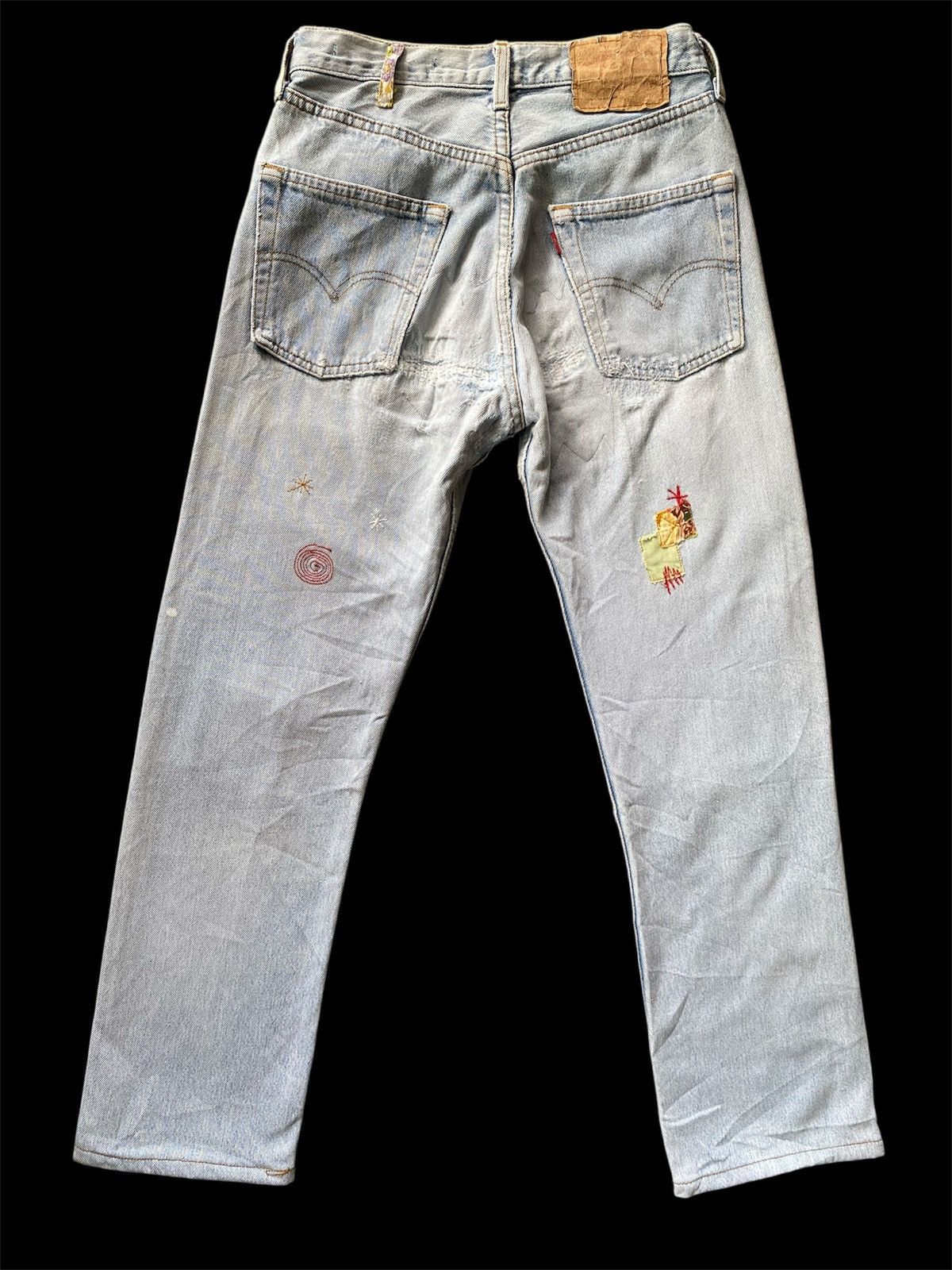 Atelier & Repairs × Levi's × Vintage Vintage Levi's 501 Patchwork Denim Jeans Reworked 31x30 Size US 28 / EU 44 - 3 Thumbnail