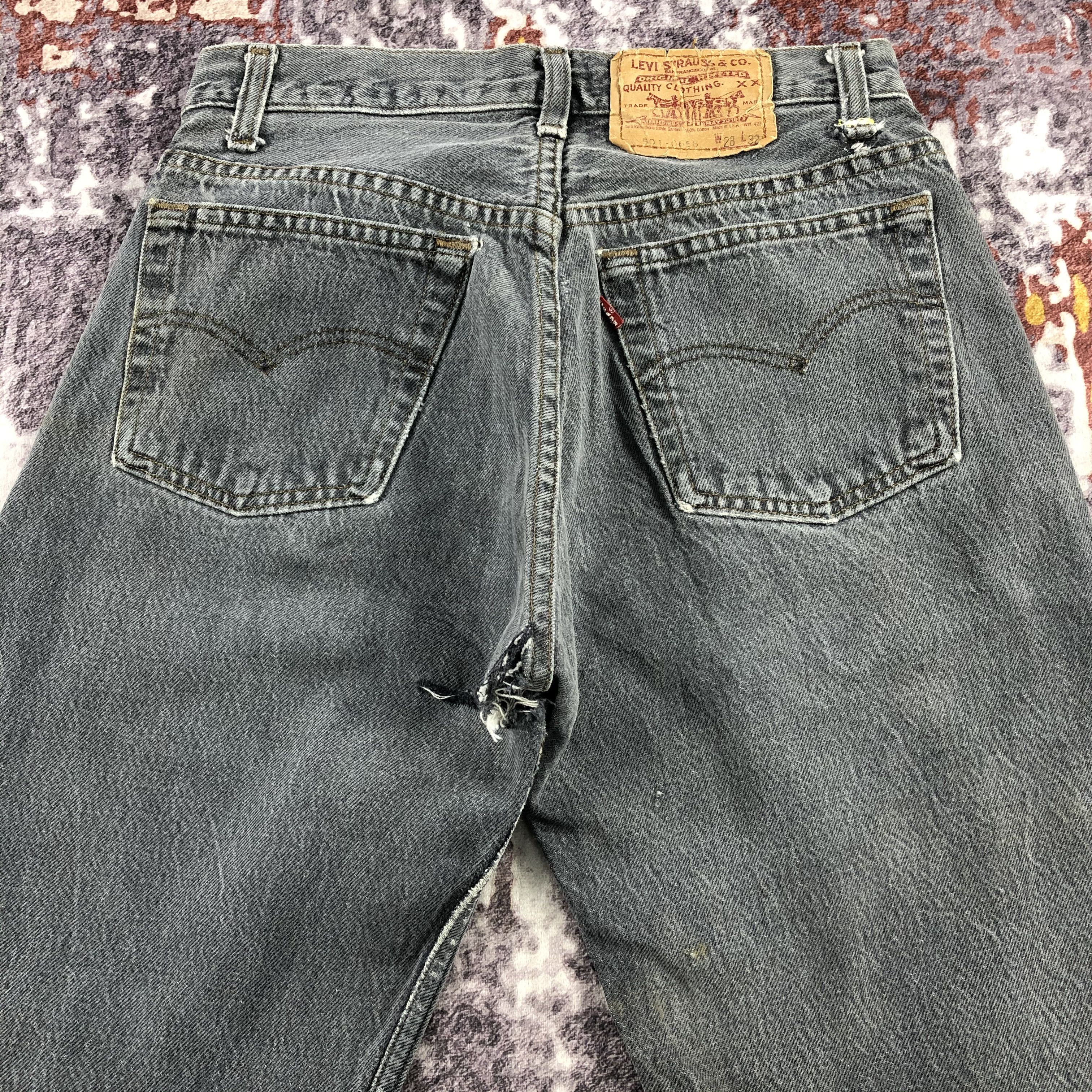 Levi's Vintage 90s Ash Gray Levis 501 Jeans-JM2379 Size US 28 / EU 44 - 5 Thumbnail