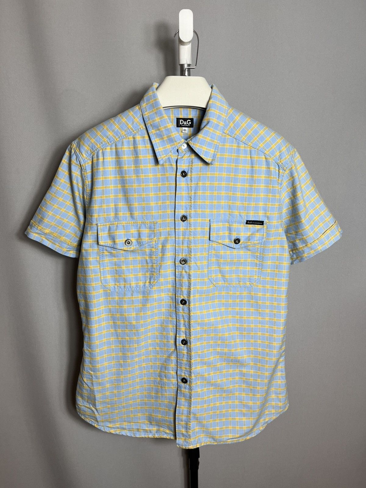 Dolce & Gabbana dolce & gabbana plaid shirt button short sleeve slim mens Size US XXL / EU 58 / 5 - 1 Thumbnail