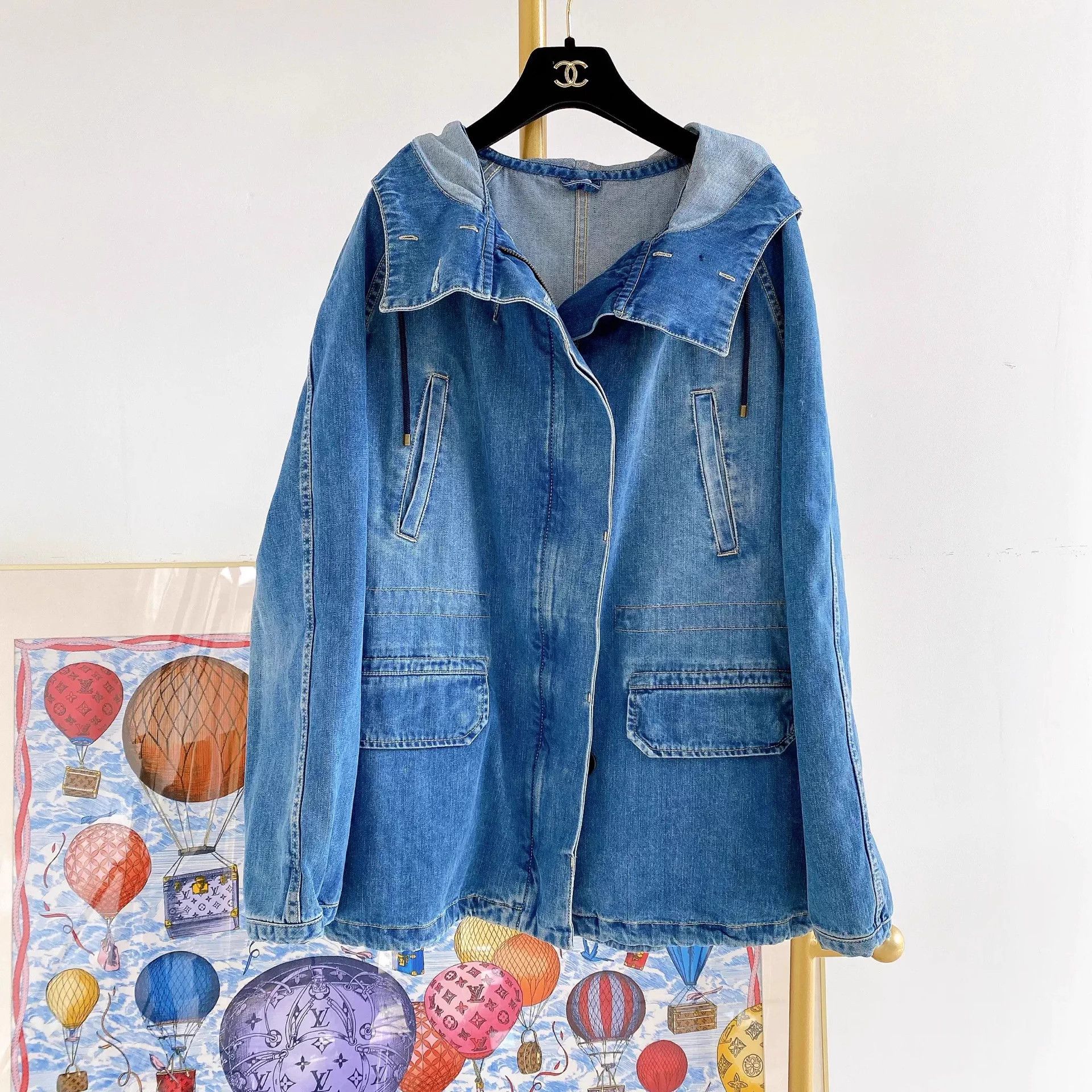 Yves Salomon Yves Salomon blue denim jacket removable inner 36 Size XS / US 0-2 / IT 36-38 - 3 Thumbnail