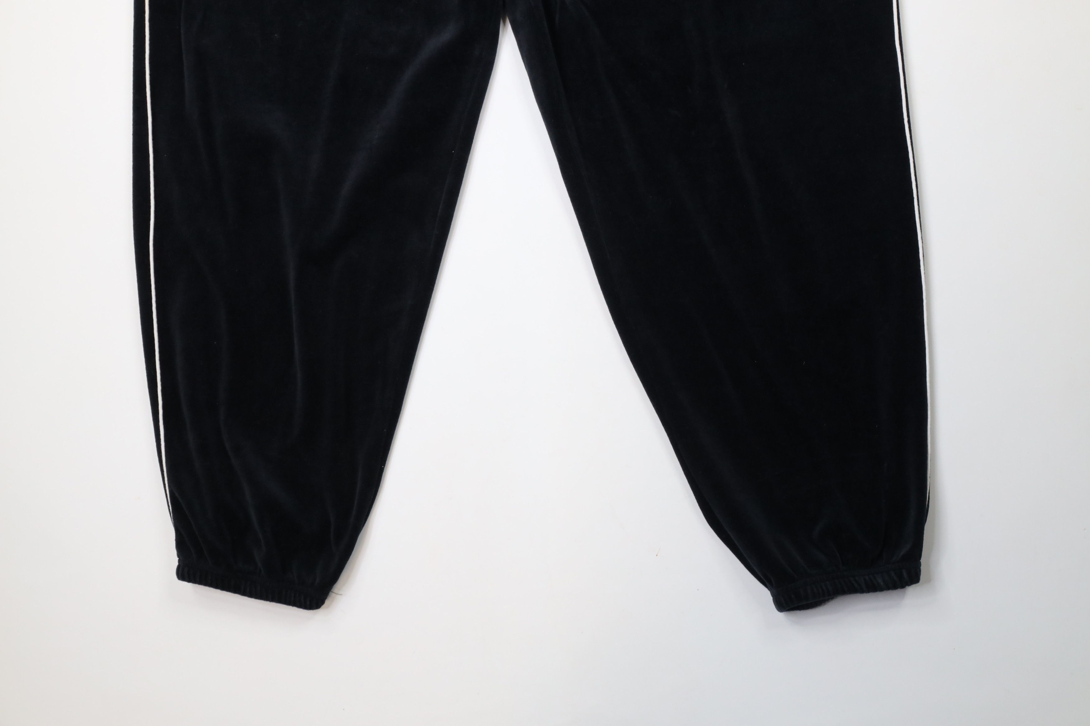 Vintage Vintage 90s Y2K Streetwear Velour Sweatpants Joggers Black Size US 40 / EU 56 - 4 Thumbnail