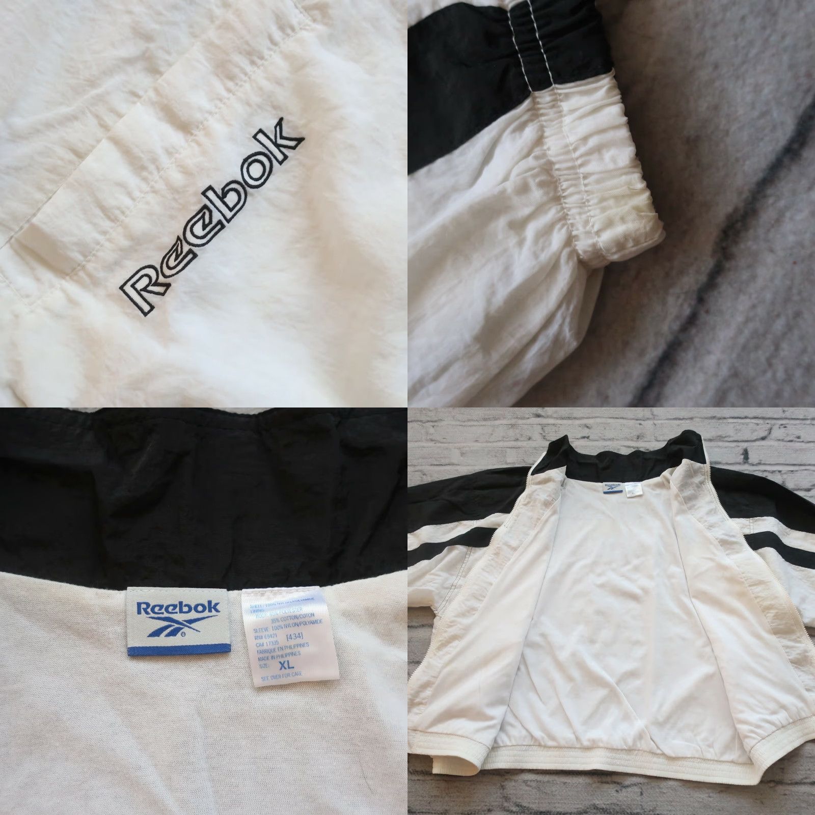 Reebok VINTAGE Reebok Logo Track Jacket Womens XL White Size XL / US 12-14 / IT 48-50 - 8 Thumbnail