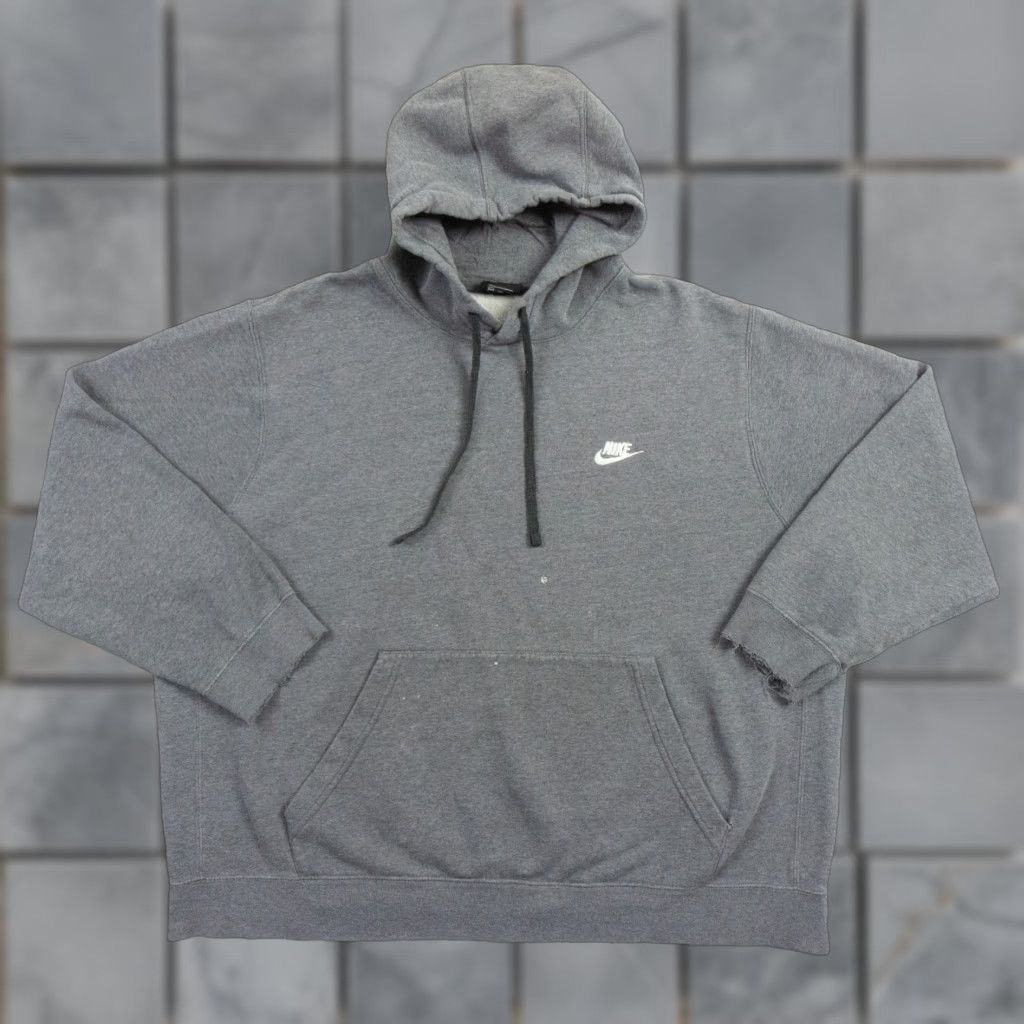 Nike Nike Hoodie Adult 2XL Gray Swoosh Embroidered Logo Pullover Sweatshirt Sweatshirt Men Large Casual All Seasons 90s Football Anniversary? Size US XXL / EU 58 / 5 - 1 Thumbnail