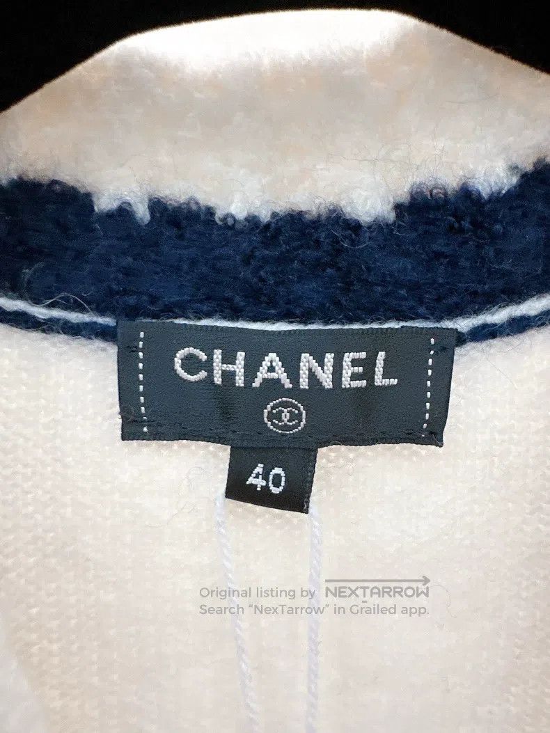 Chanel Chanel White cashmere cardigan coat Size S / US 4 / IT 40 - 3 Thumbnail