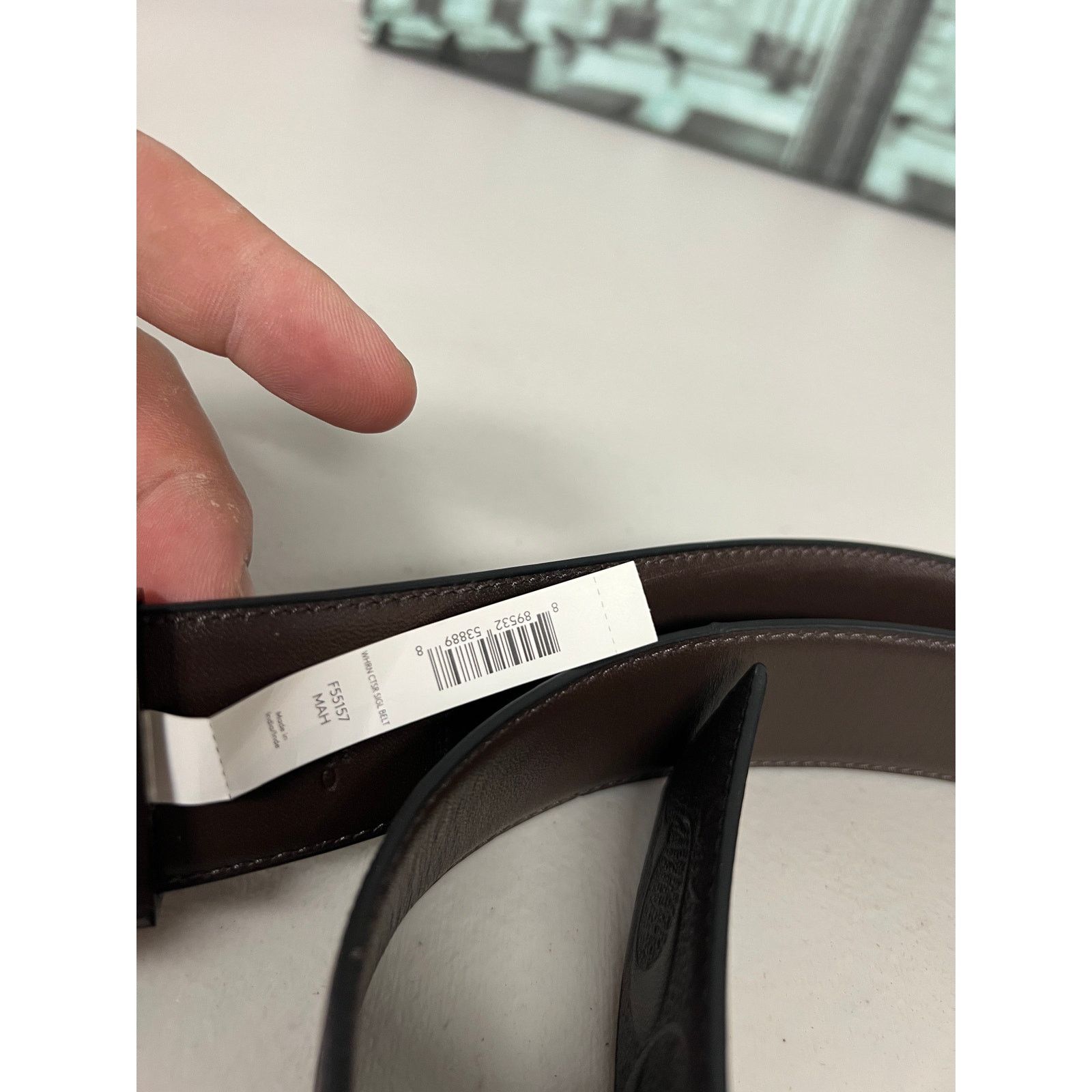 Coach Coach F55157 Harness Buckle Cut-To-Size Reversible Belt, 38 Size 38 - 9 Thumbnail