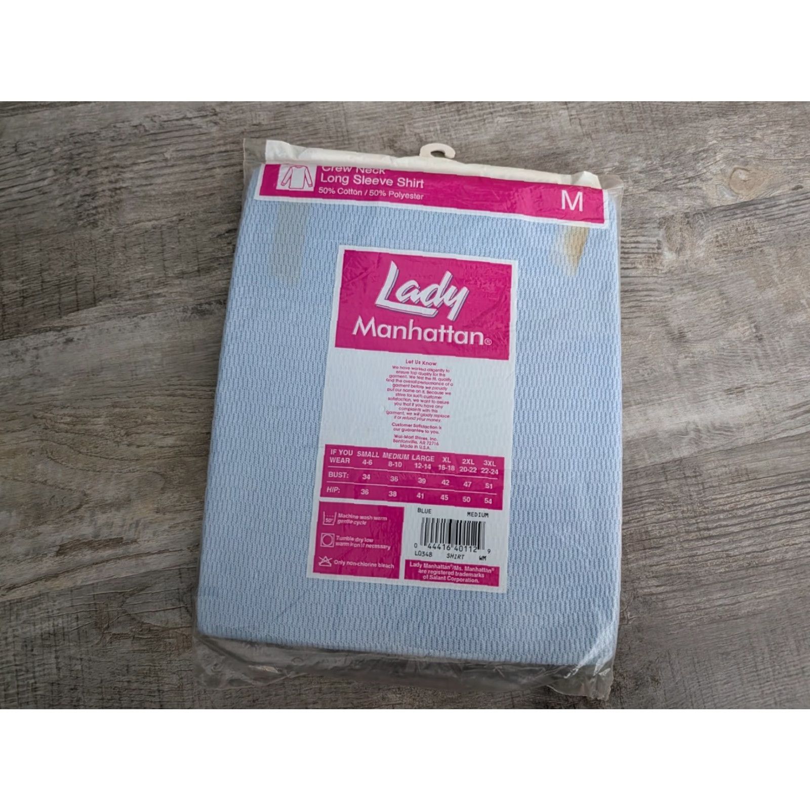 Vintage VINTAGE Lady Manhattan Crew Neck Long Sleeve Thermal Shirt Blue M Womens 1990s USA Made Size M / US 6-8 / IT 42-44 - 6 Thumbnail