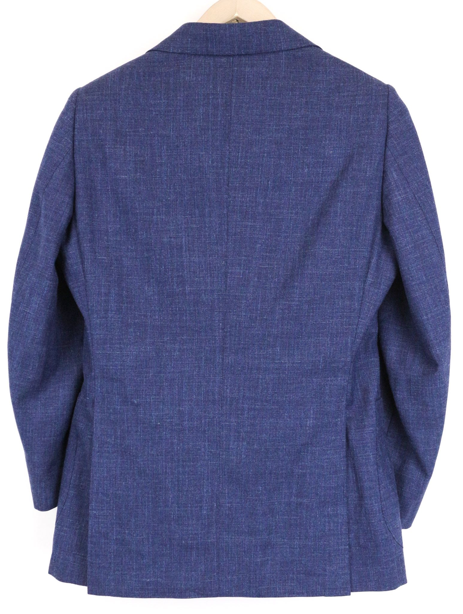 Suitsupply LA SPALLA UK32R Blue Wool Silk Linen Melange Blazer 75644 Size 34S - 6 Thumbnail