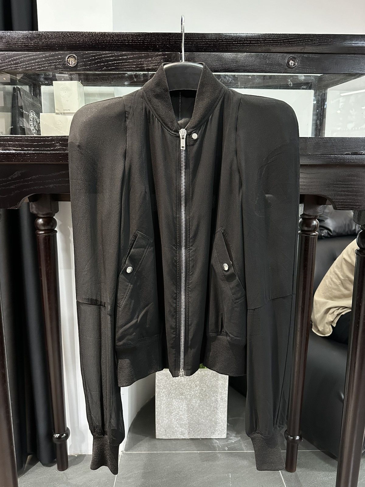 RICK OWENS SS20 Zionic Silk-chiffon Bomber