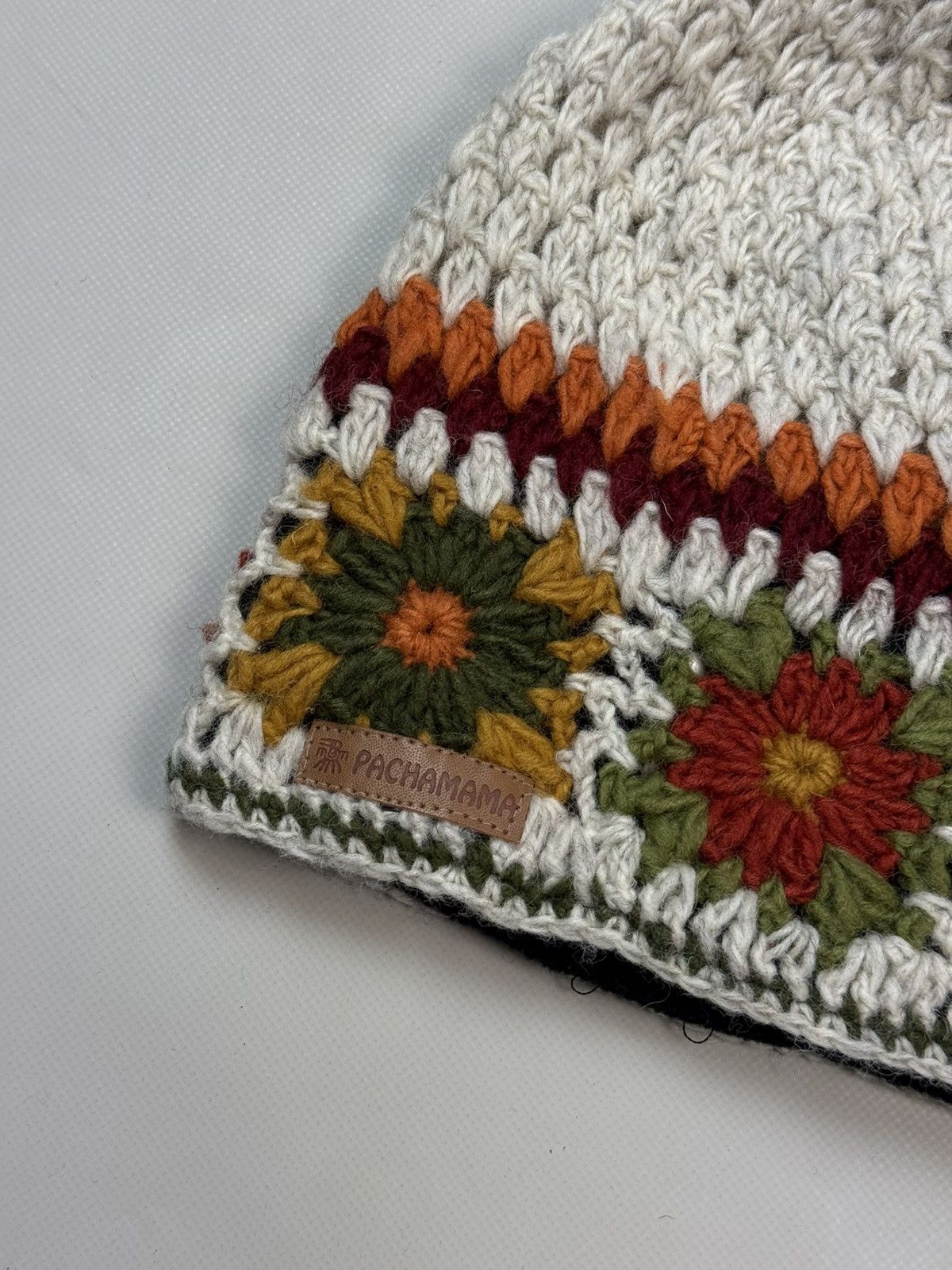 Other Pachamama Floral Pattern Hand Knitted Bobble Beanie Hat Size ONE SIZE - 5 Thumbnail