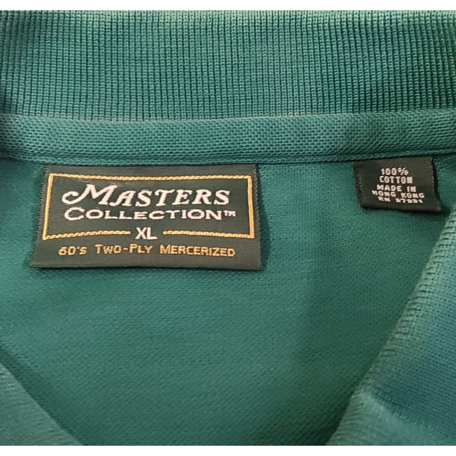 Vintage Masters Collection Polo Shirt Augusta Solid Green XL Men Size US XL / EU 56 / 4 - 4 Thumbnail