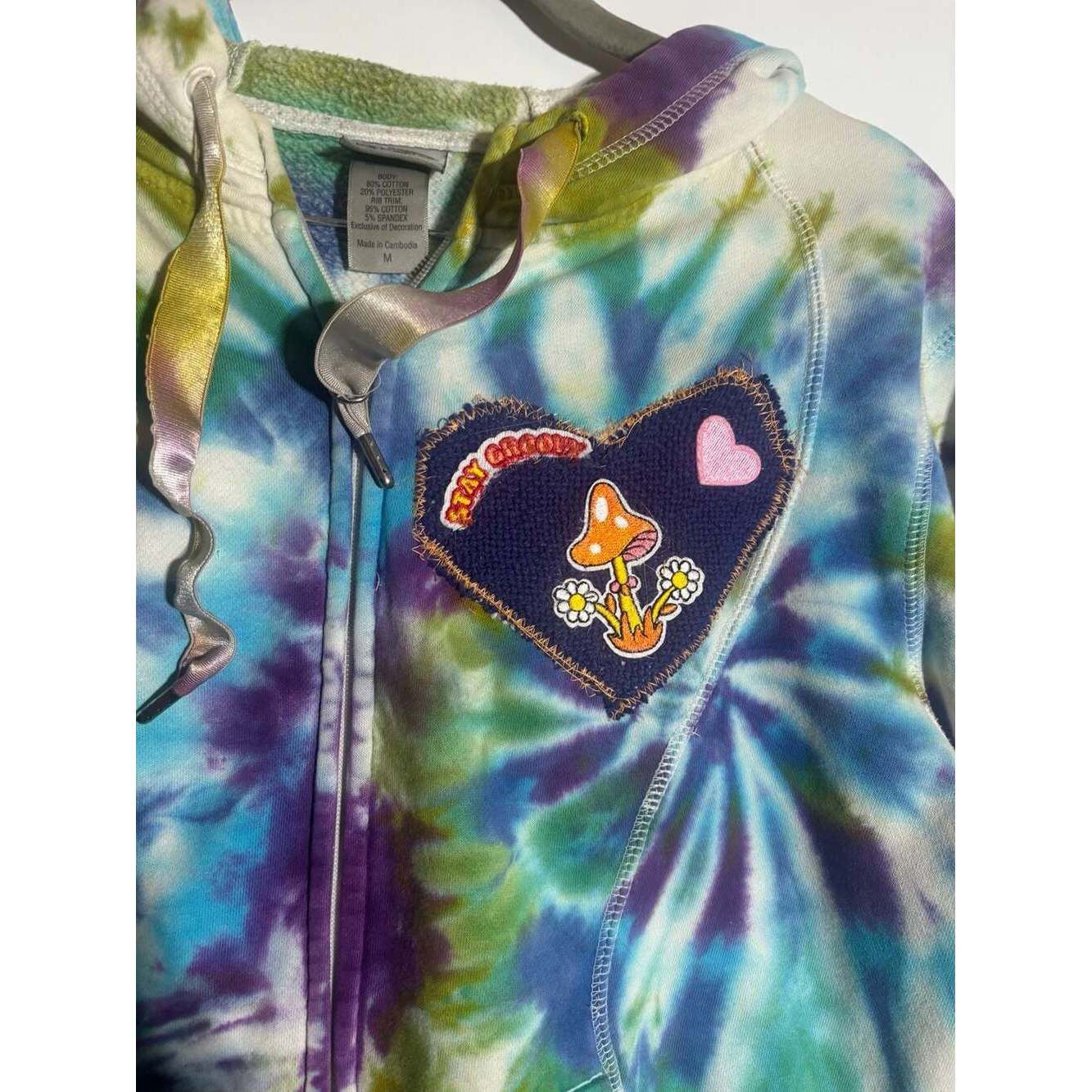 Champion Reworked Dead Champion Stay Weird Mushroom Tie Dye Full Zip Size M / US 6-8 / IT 42-44 - 3 Thumbnail