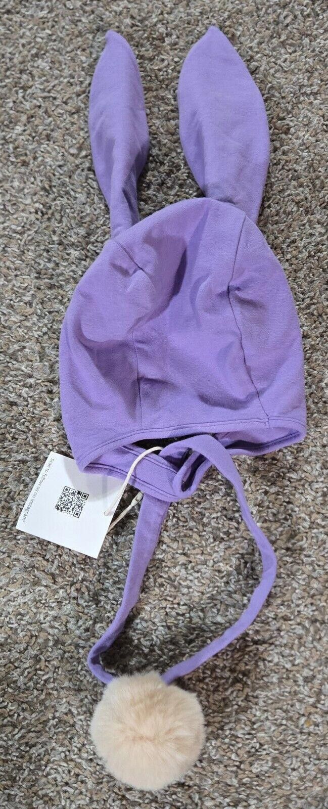 Designer Band Of The Wild Purple Bunny Hat And Fluffy Tail With Tags Size ONE SIZE - 4 Thumbnail