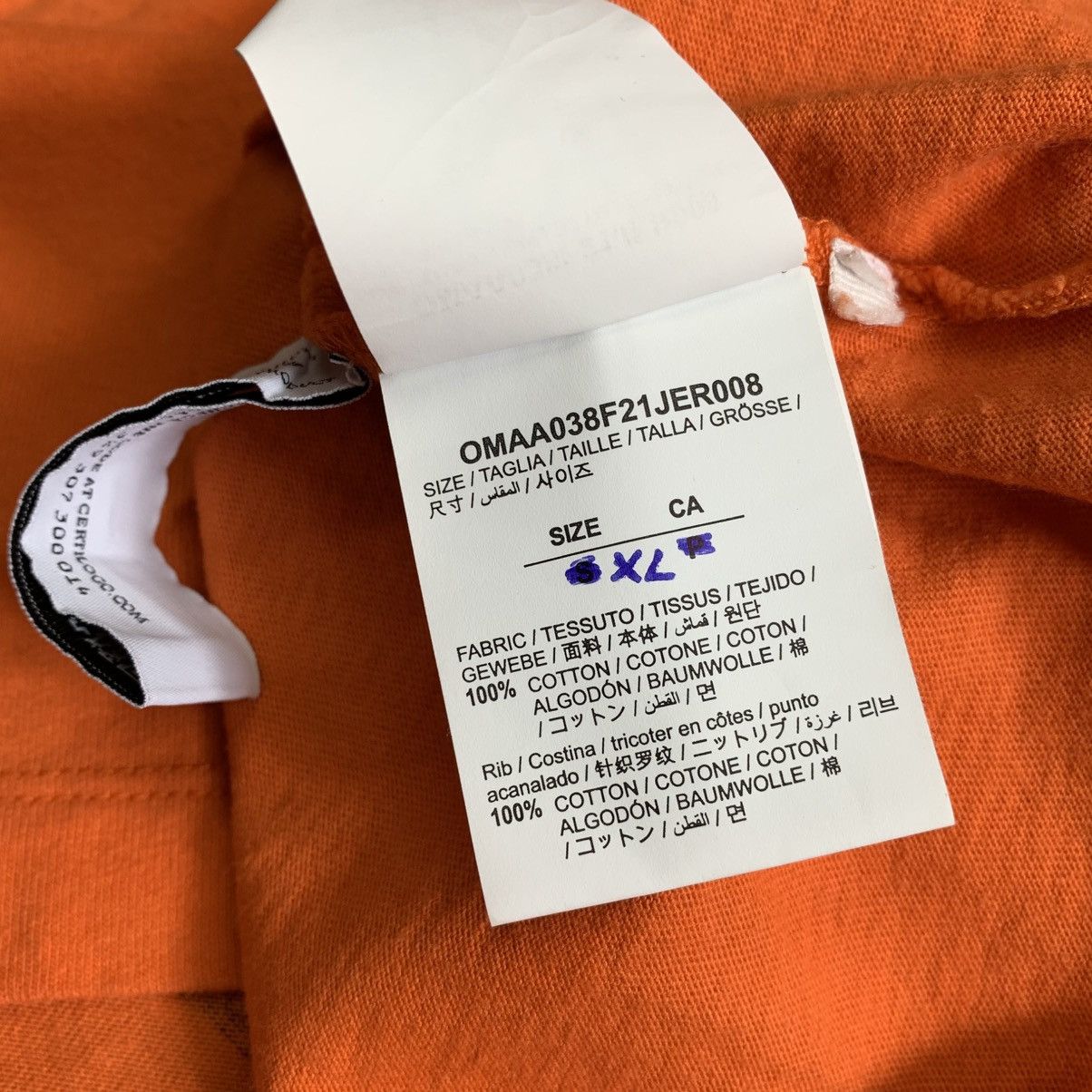 Off-White Off White XL Tee Marker Arrows Orange T-Shirt Virgil Abloh Size US XL / EU 56 / 4 - 9 Thumbnail
