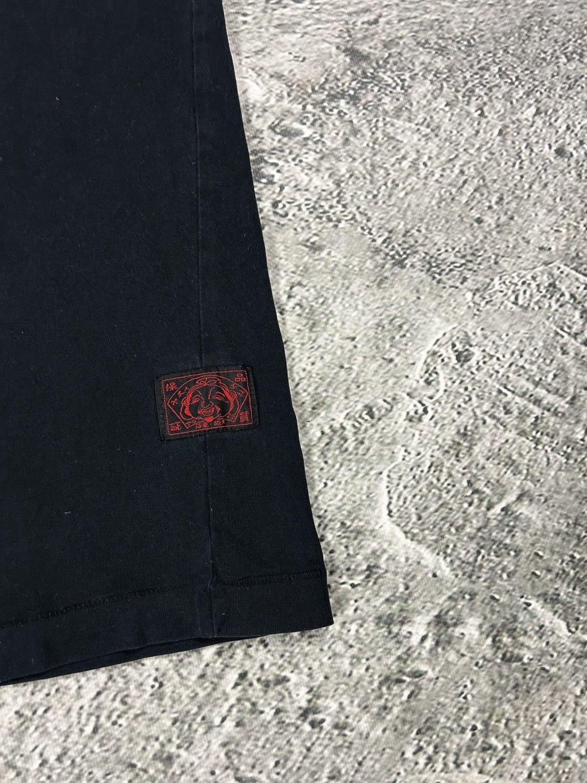 Evisu t-shirt vintage big logo seagull EU ED black pink