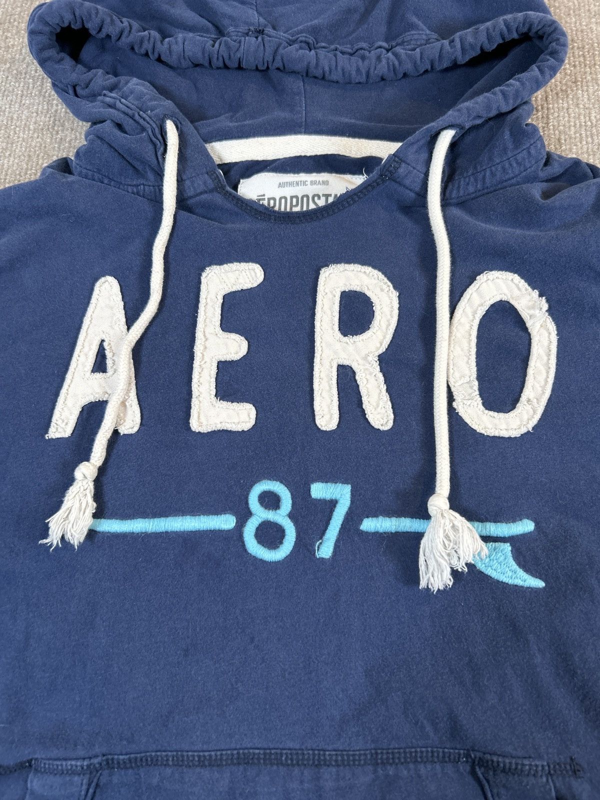 Aeropostale Aeropostale 87 Blue Pullover Hoodie Sweatshirt Men’s L/G0110 Size US L / EU 52-54 / 3 - 2 Thumbnail