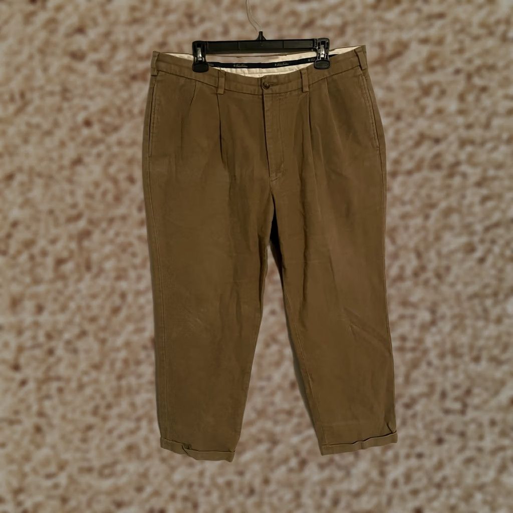 Brooks Brothers Brooks Brothers Elliot Pants Men's 38x30 Beige Chamois Moleskin Pleated Cuffed Size US 38 / EU 54 - 1 Thumbnail