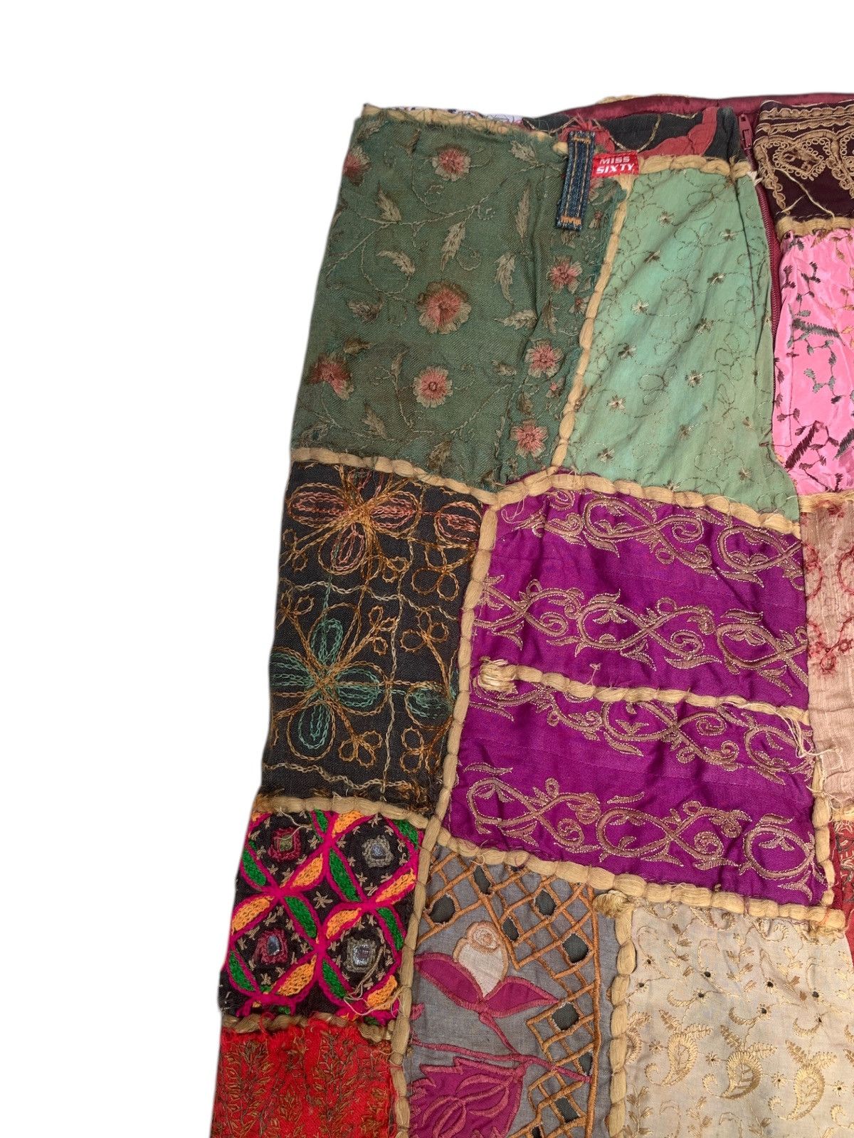 Miss Sixty × Seditionaries × Vintage Vtg miss sixty patchwork skirt Size 31" - 9 Thumbnail