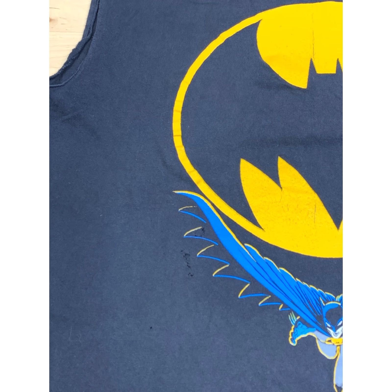 Changes VINTAGE Batman Shirt Mens L Black Logo 1988 80s Changes Cotton Crew Neck Sleeveless Graphic Print T-Shirt Size US L / EU 52-54 / 3 - 3 Thumbnail