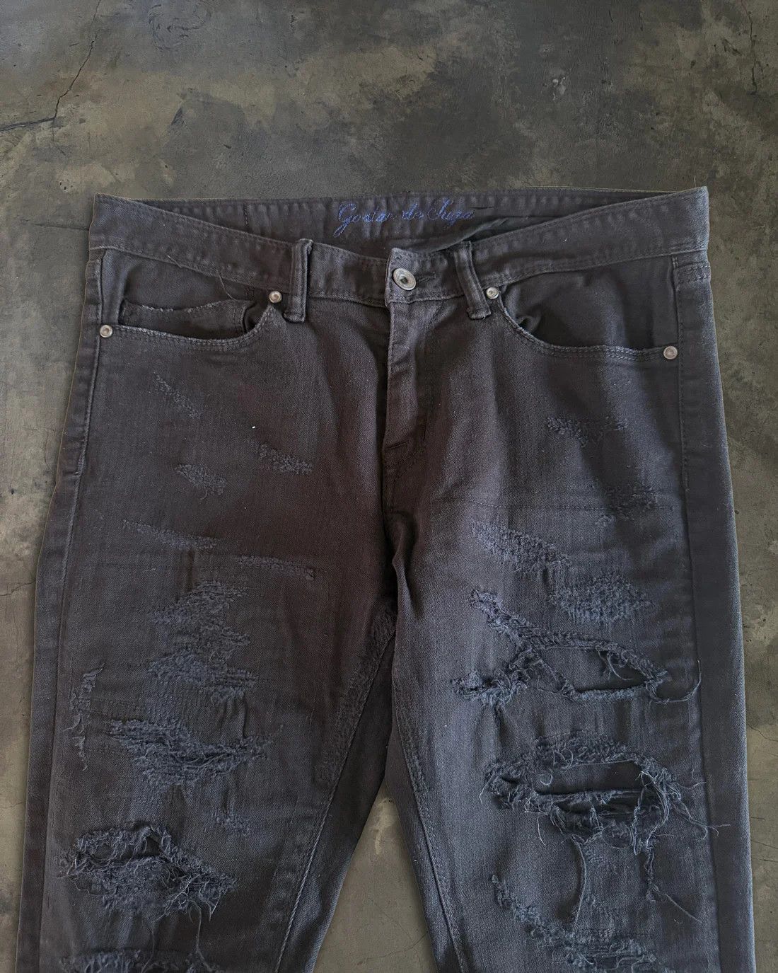 GOSTAR DE FUGA GOSTAR DE FUGA DISTRESSED SKINNY DENIM Size US 28 / EU 44 - 2 Thumbnail
