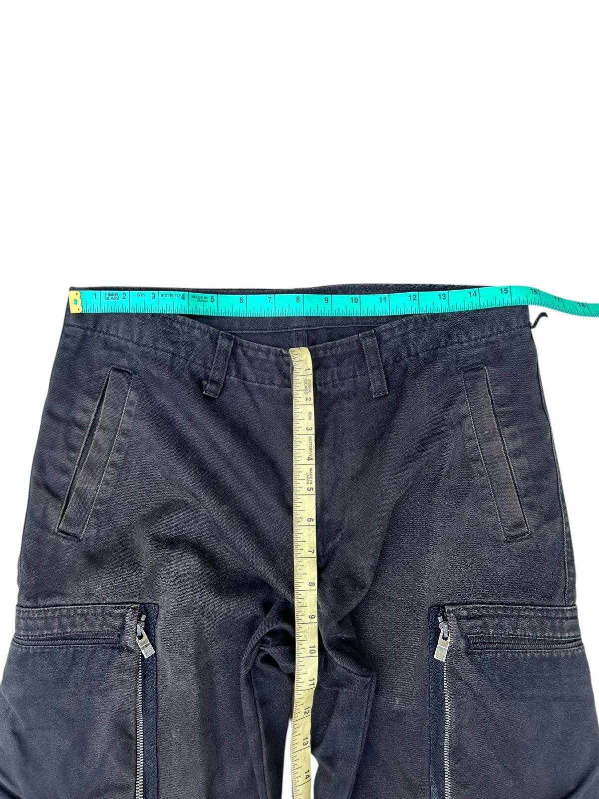wjk WJK Japan Distressed Sun Faded Black Cargo Trouser Pant Size US 30 / EU 46 - 4 Thumbnail
