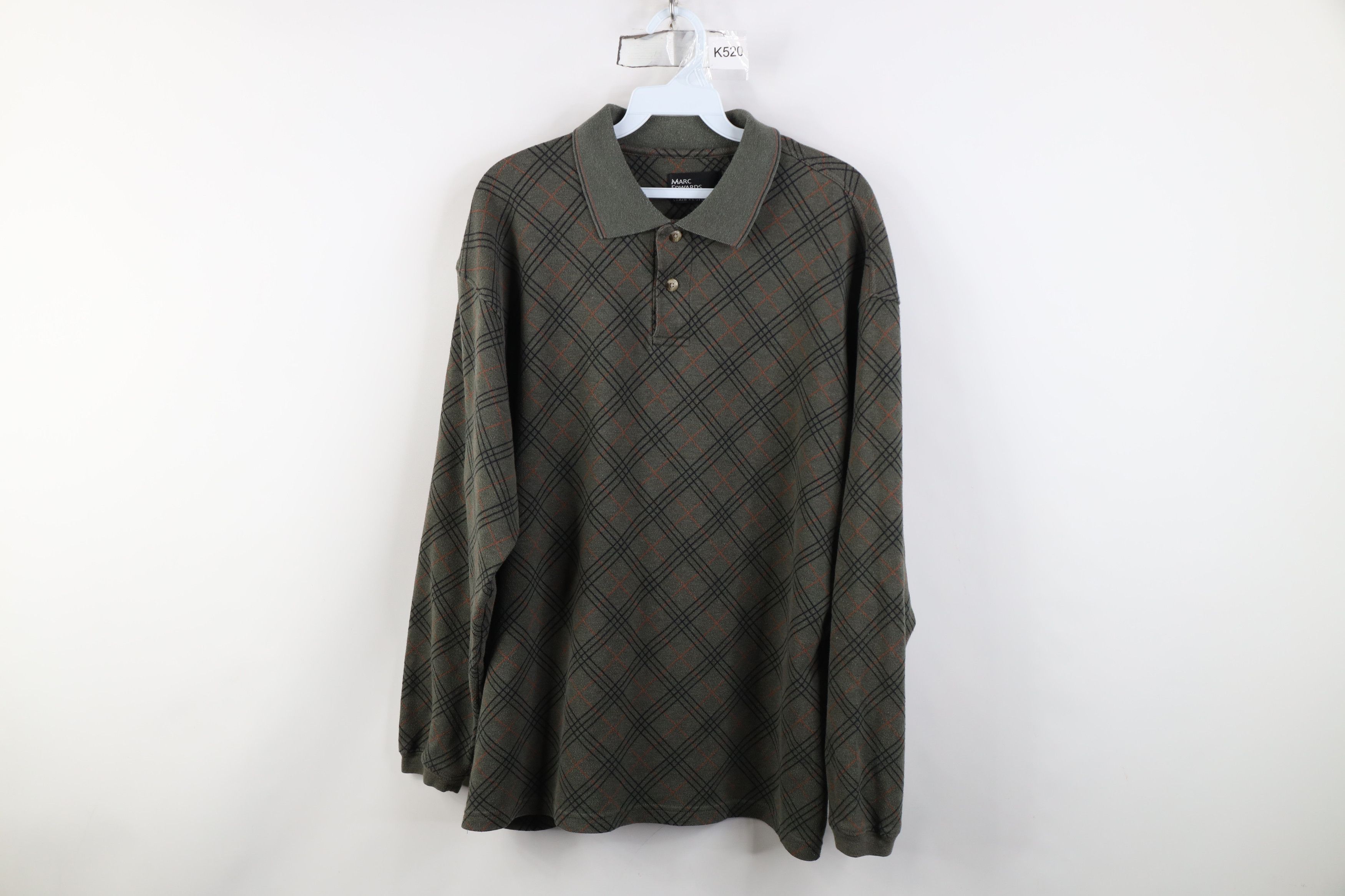Vintage Vintage 90s Streetwear Long Sleeve Rugby Polo Shirt Plaid Size US XL / EU 56 / 4 - 1 Thumbnail
