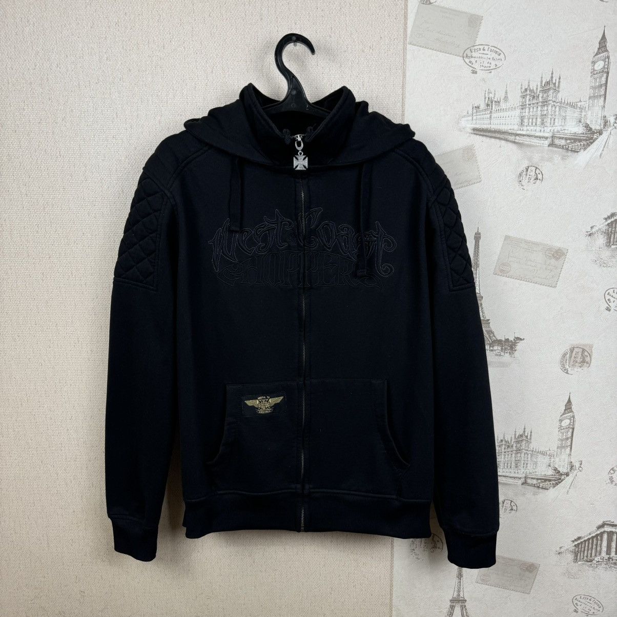 Vintage Vintage 90s West Coast Choppers Austen Texas Hoodie Y2K Size US XXL / EU 58 / 5 - 1 Thumbnail