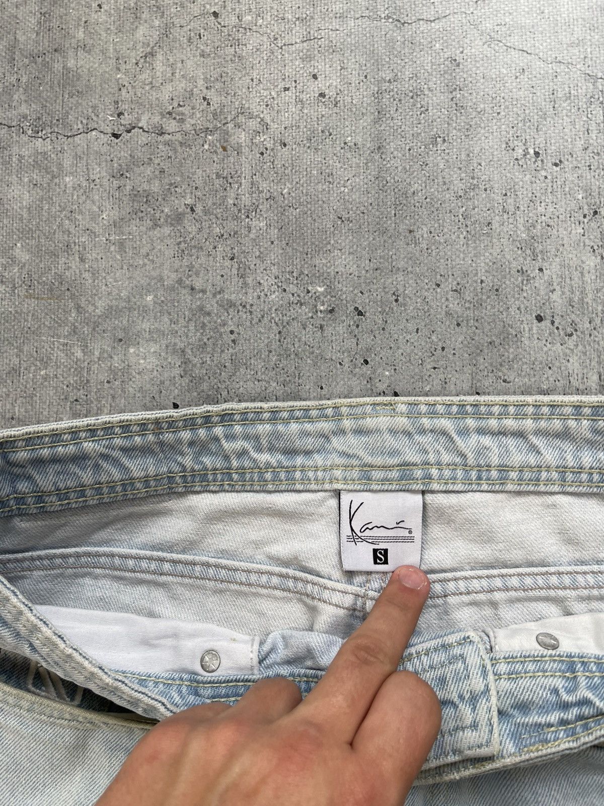 Japanese Brand × Karl Kani Karl Kani Distresed Jeans Baggy Denim Vintage Y2K Style SK8 Size US 30 / EU 46 - 9 Thumbnail