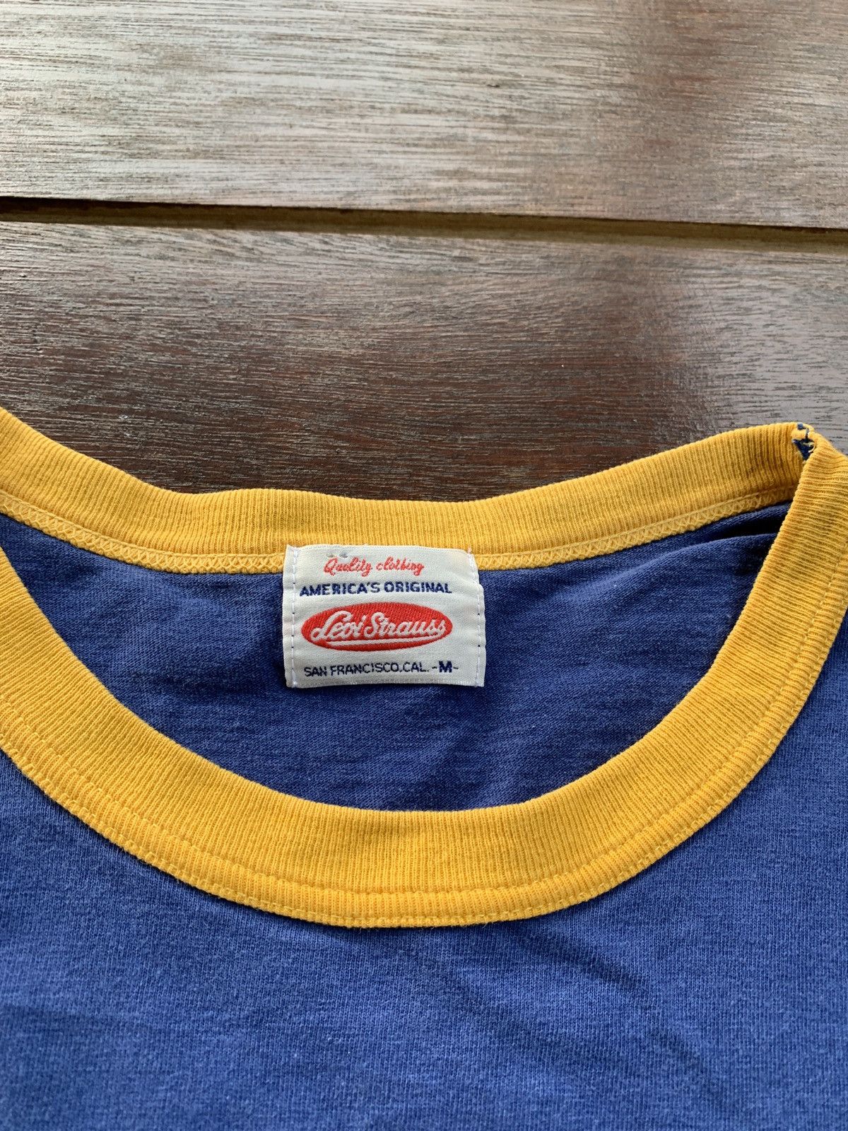Levi's Vintage Clothing 90s Levi’s fits em all ringer blue tee Size US M / EU 48-50 / 2 - 2 Thumbnail
